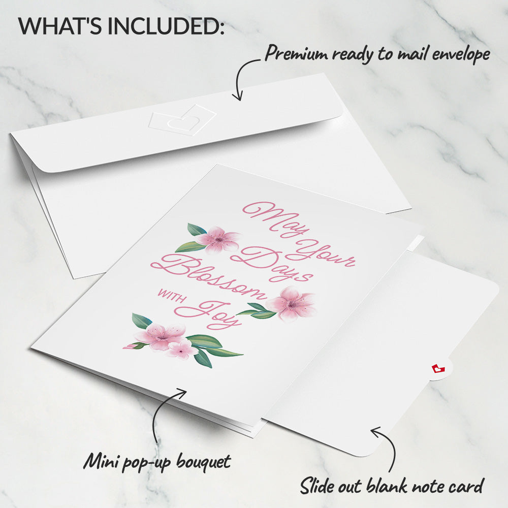 May Your Days Blossom with Joy Card with Mini Bouquet、mySite、solidvoid