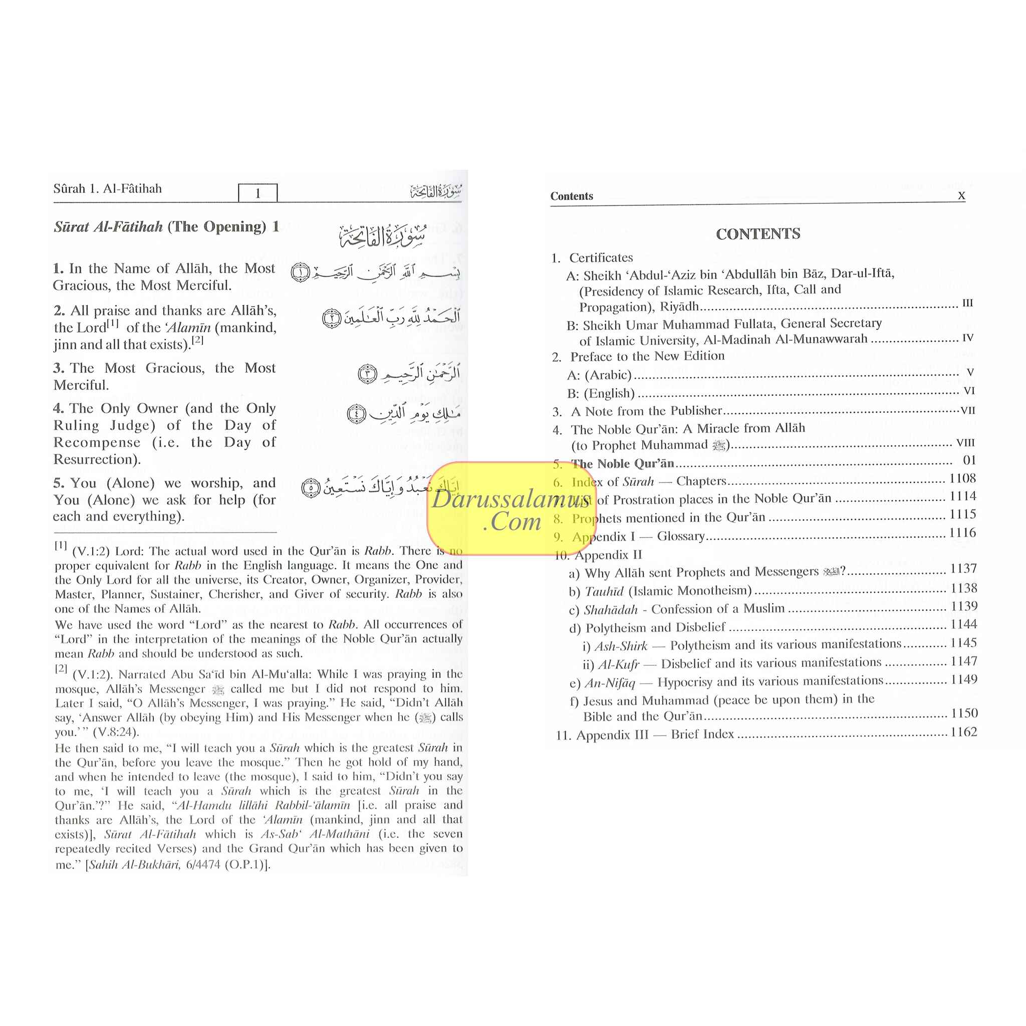 Noble Quran Medium Size with Metal Corner Protector (Size 8.8 x 6.0 x 2.0 Inch) (Arabic and English)、mySite、topwebapps