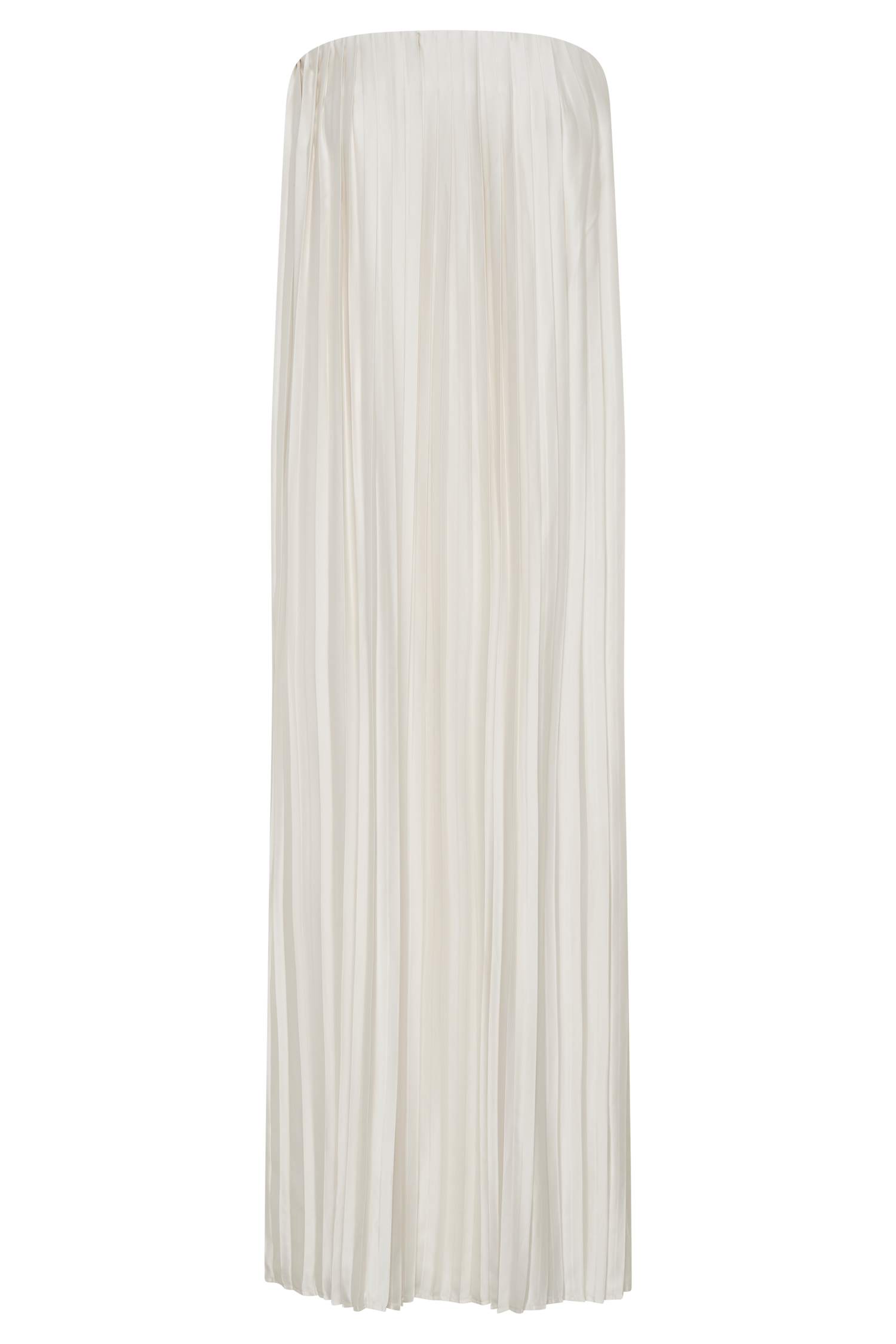 Myrah Plisse Strapless Maxi Dress - Ivory、mySite、solidvoid
