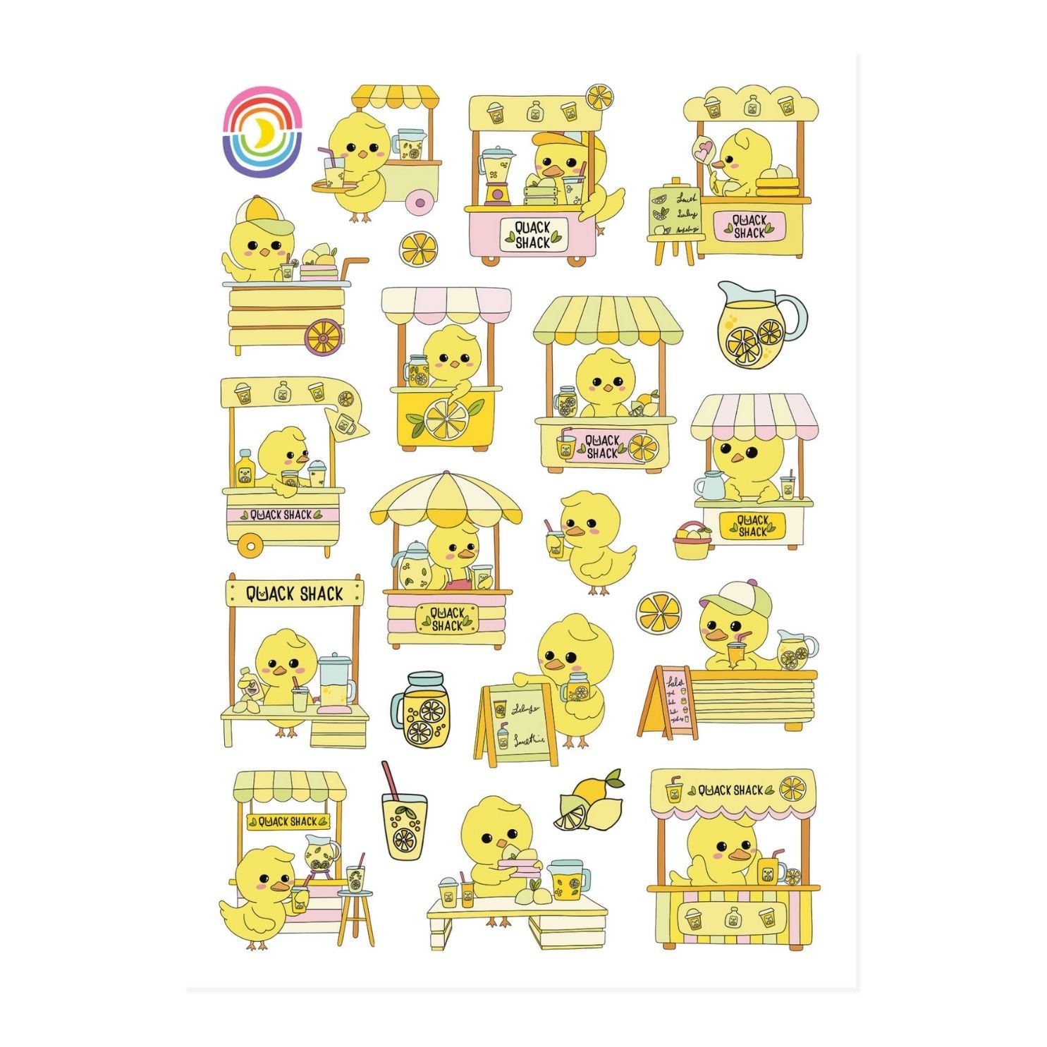  Quack Shack A6 Sticker Sheet、mySite、ghnorth