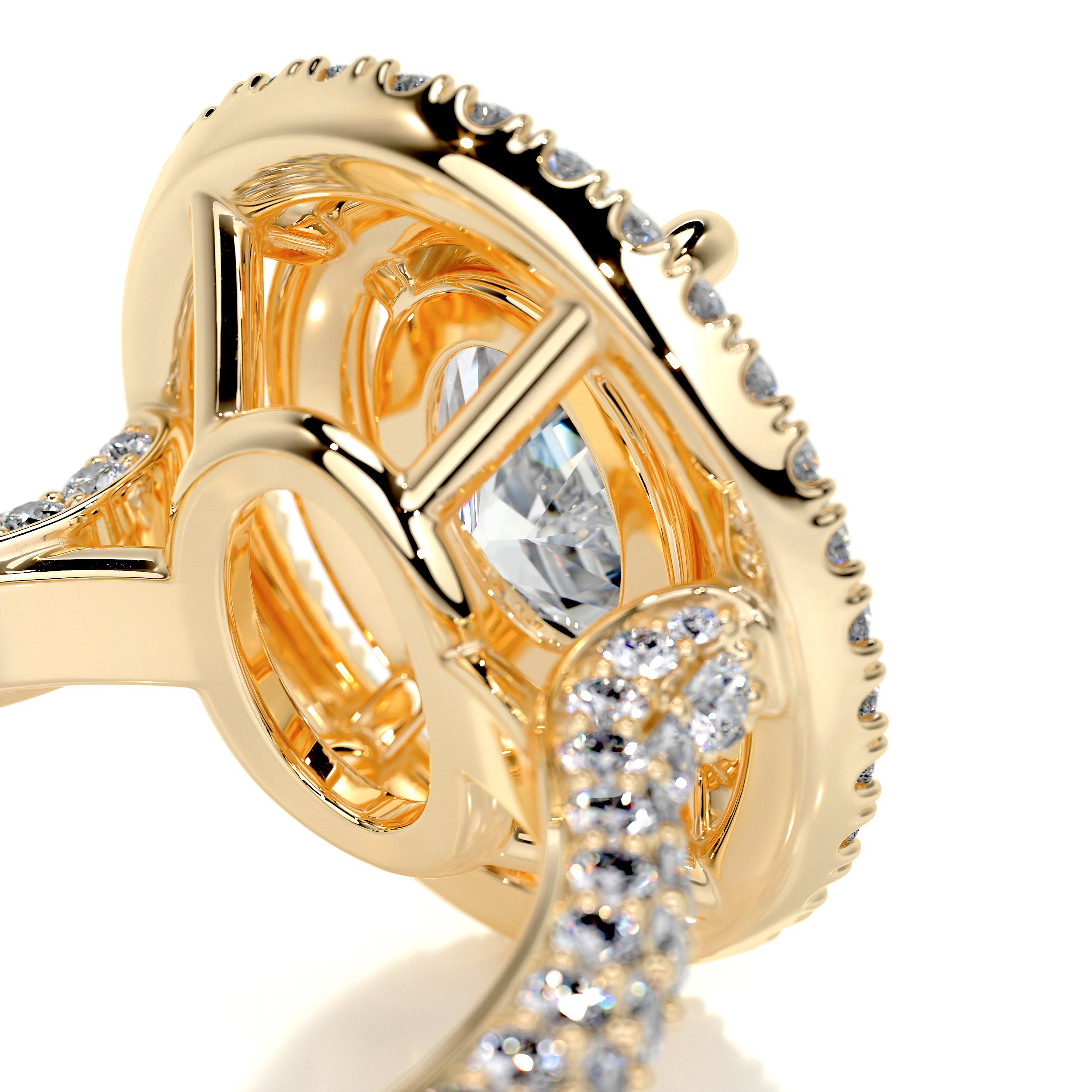 Nora Diamond Engagement Ring -18K Yellow Gold、mySite、hinf8tx79