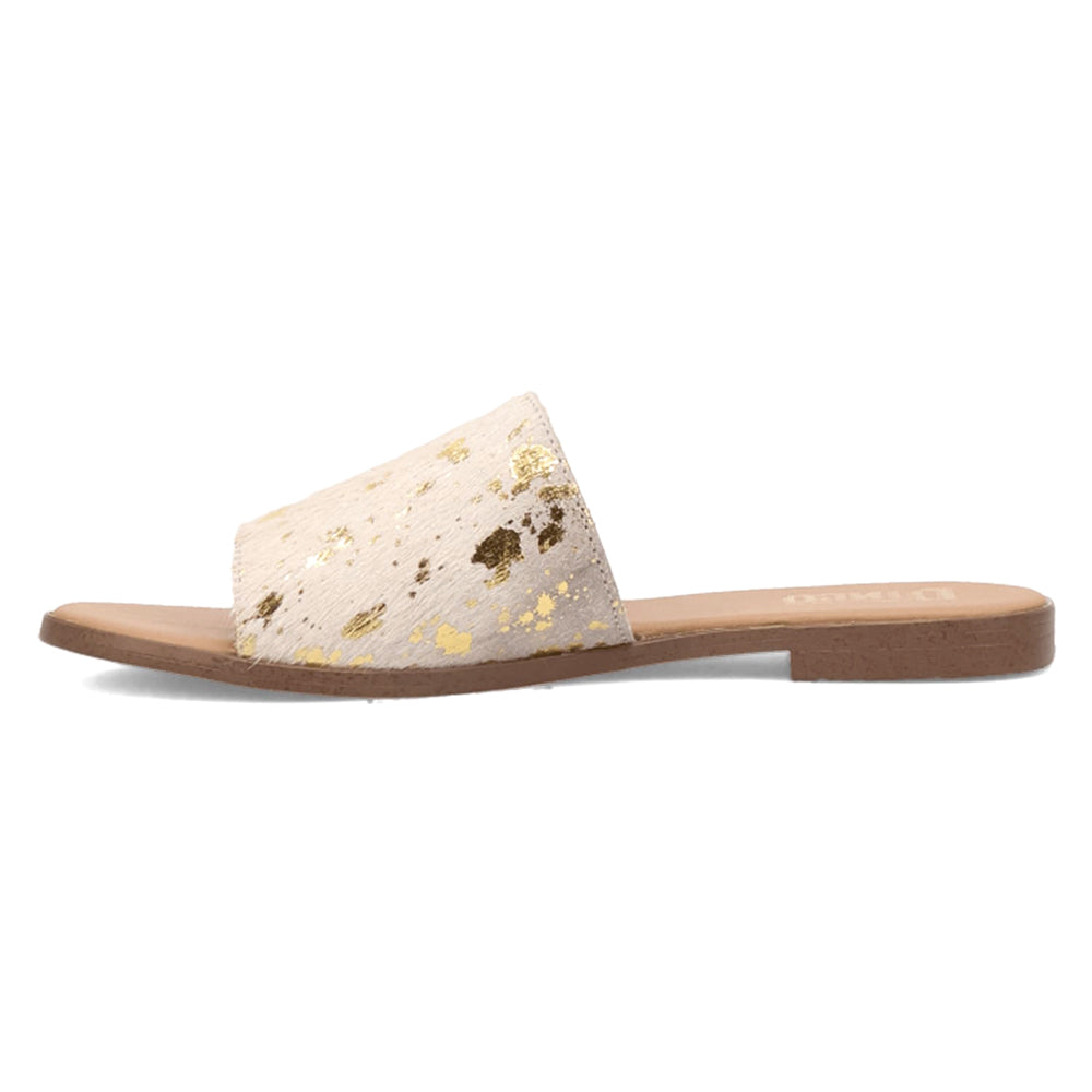 Moo Moo Cow Metallic Slide Sandals、mySite、gtrtttuynbv