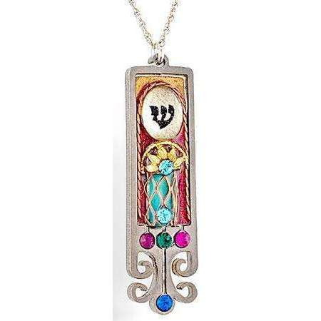 Seeka Mezuzah Necklace with Shin、mySite、topwebapps