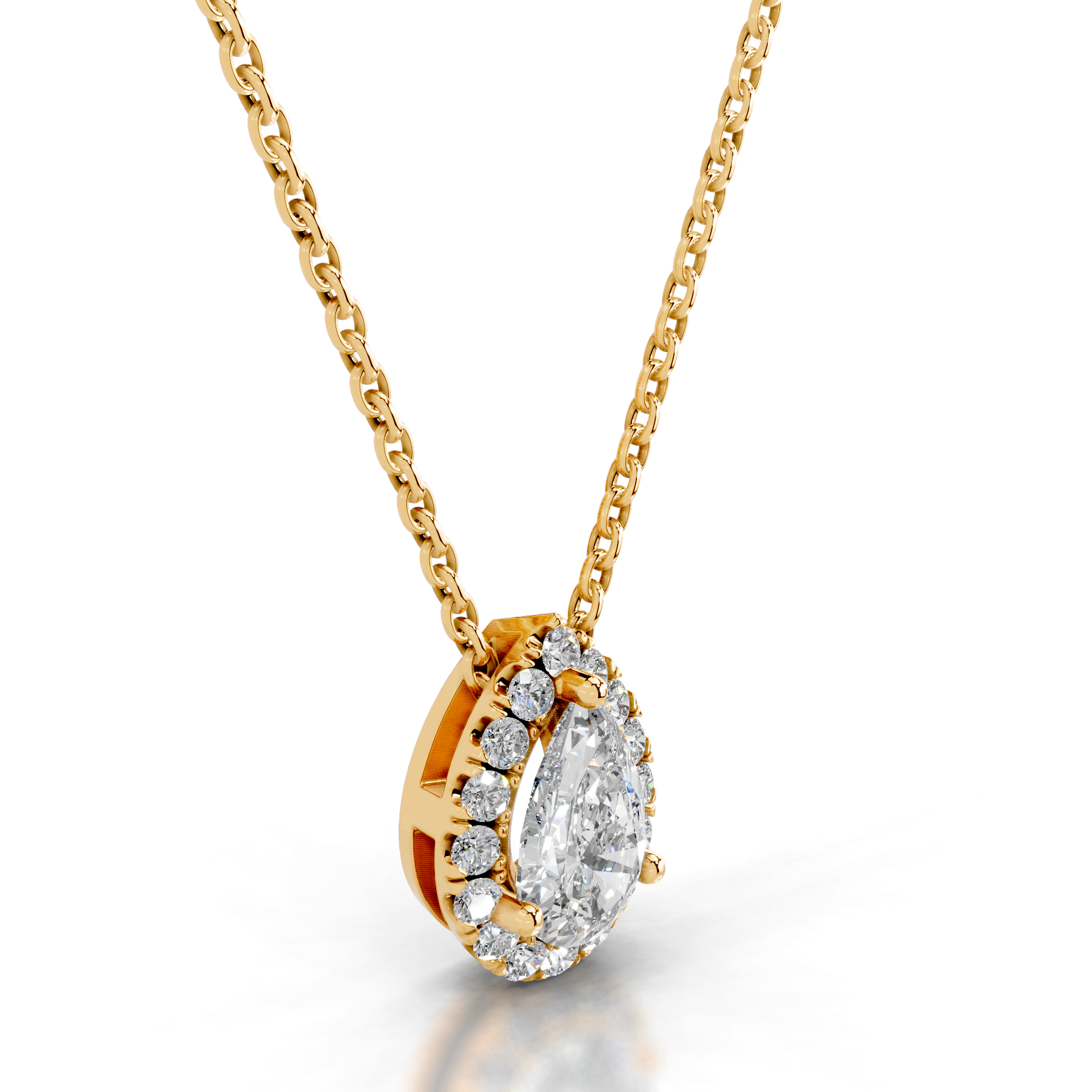 Petit Chantal Lab Grown Diamond Pendant -18K Yellow Gold、mySite、hinf8tx79