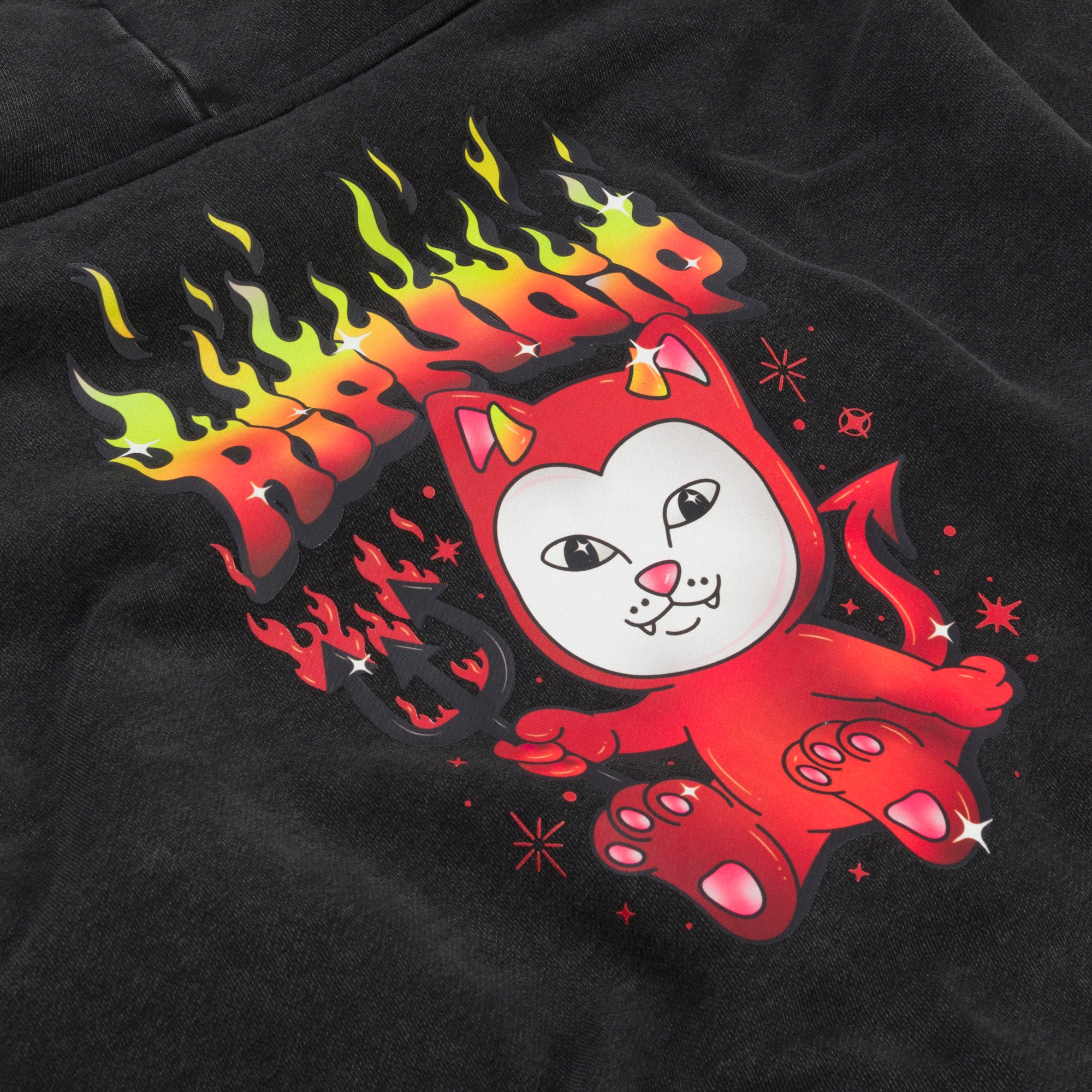  Scary Cute Cropped Hoodie (Black Wash)、mySite、merchandisen