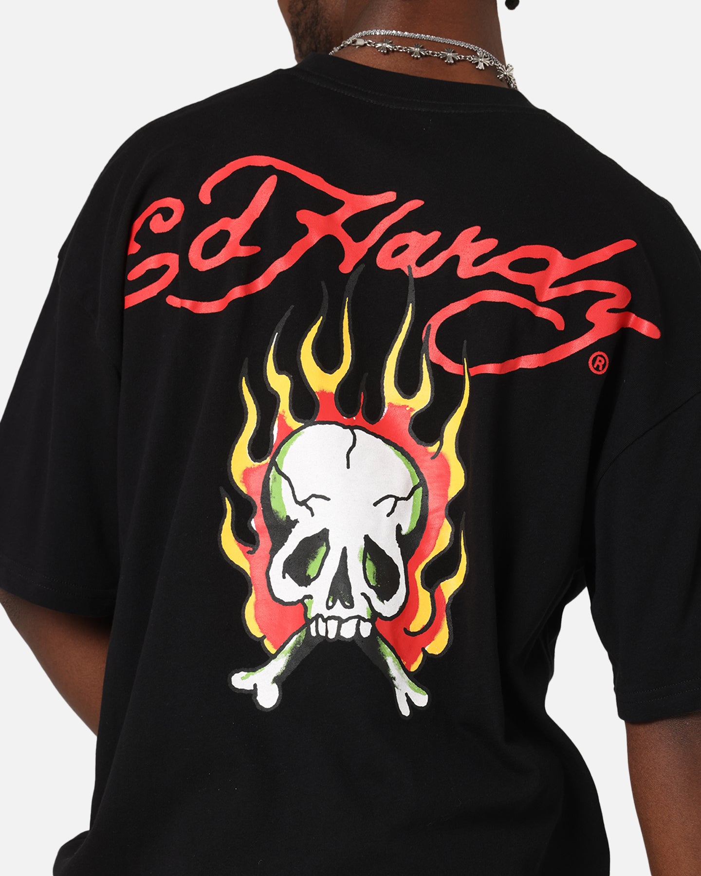 Ed Hardy Flaming Skull T-Shirt Black、mySite、zt4zffjzw