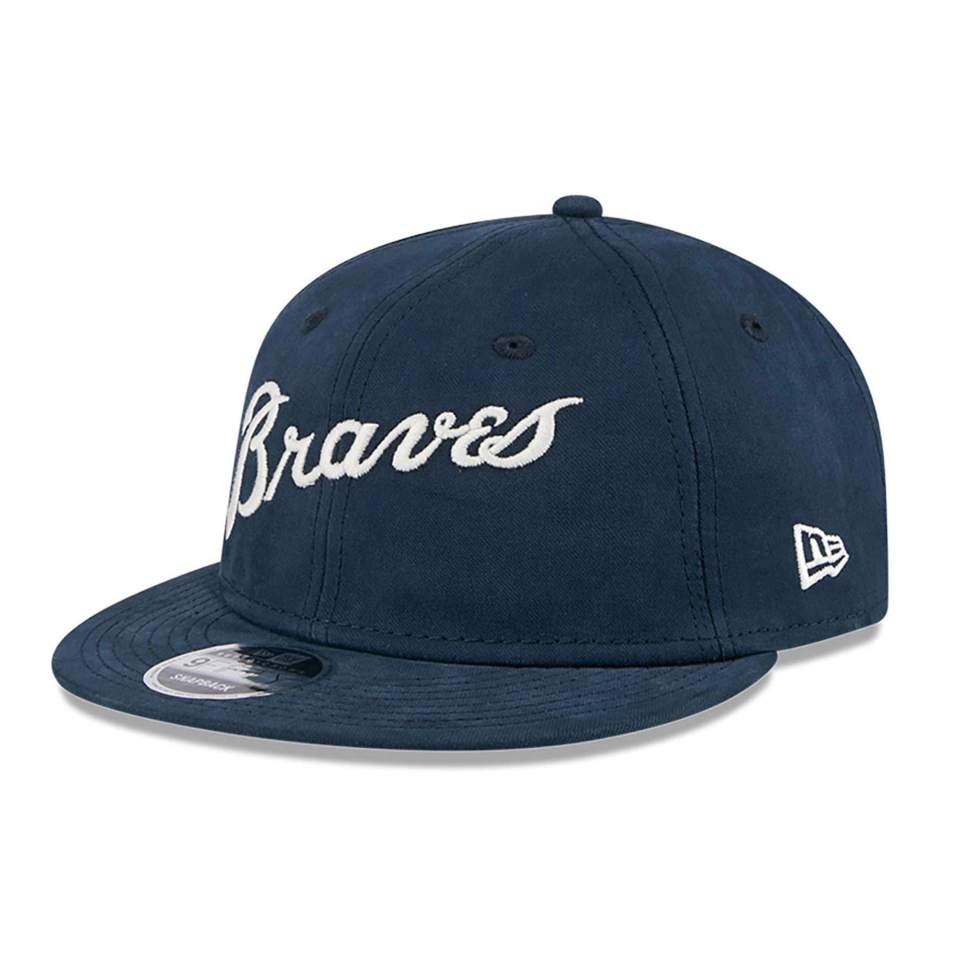 Atlanta Braves Vintage Navy Retro Crown 9FIFTY Strapback Cap、mySite、vikingsvslions