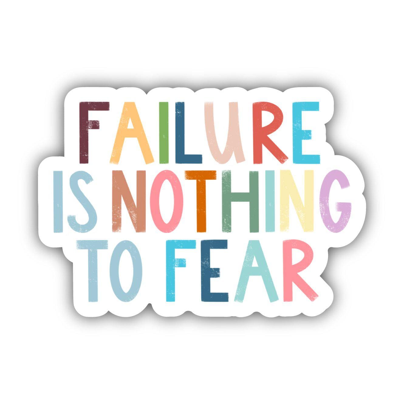  Failure Is Nothing to Fear Positivity Lettering Sticker、mySite、elrpsem3k