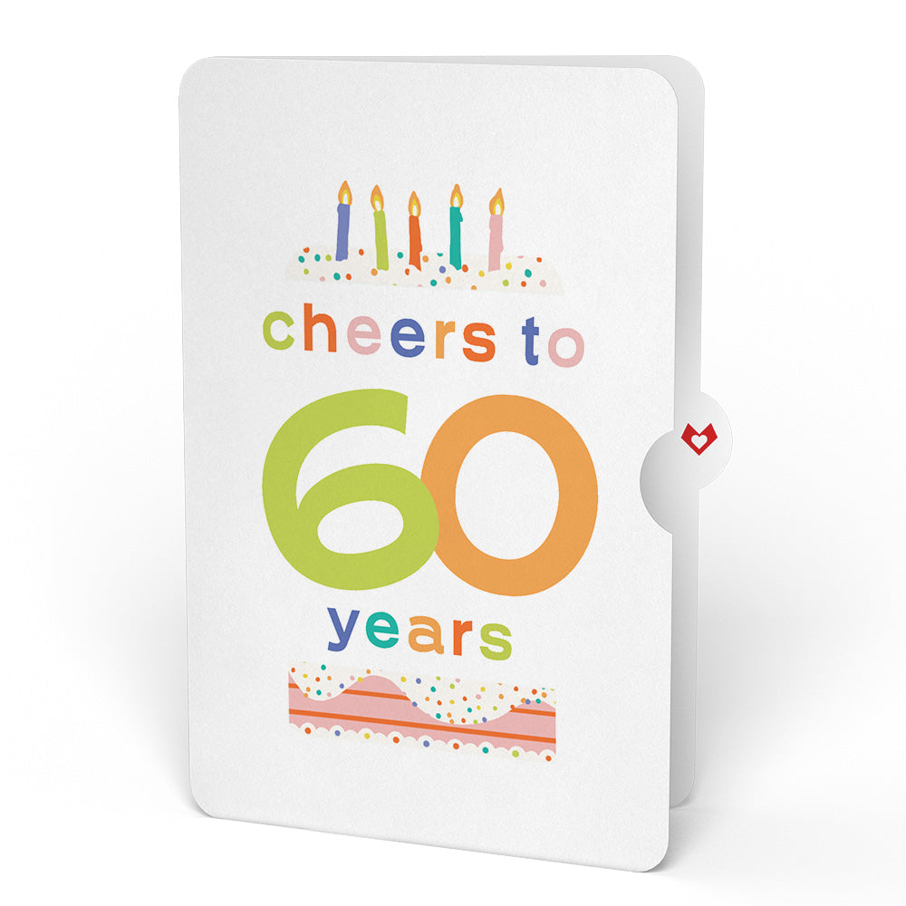 Sweet 60th Birthday Wishes Bouquet and Confetti Cake Sentiment Set、mySite、solidvoid