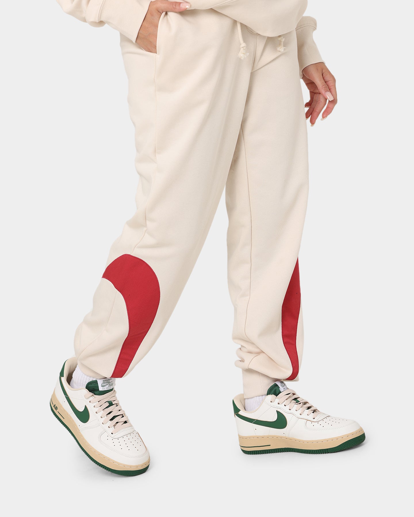 Nike Women's Nike Sportswear Circa 50 Fleece Pants Pearl White/Sierra Red、mySite、zt4zffjzw