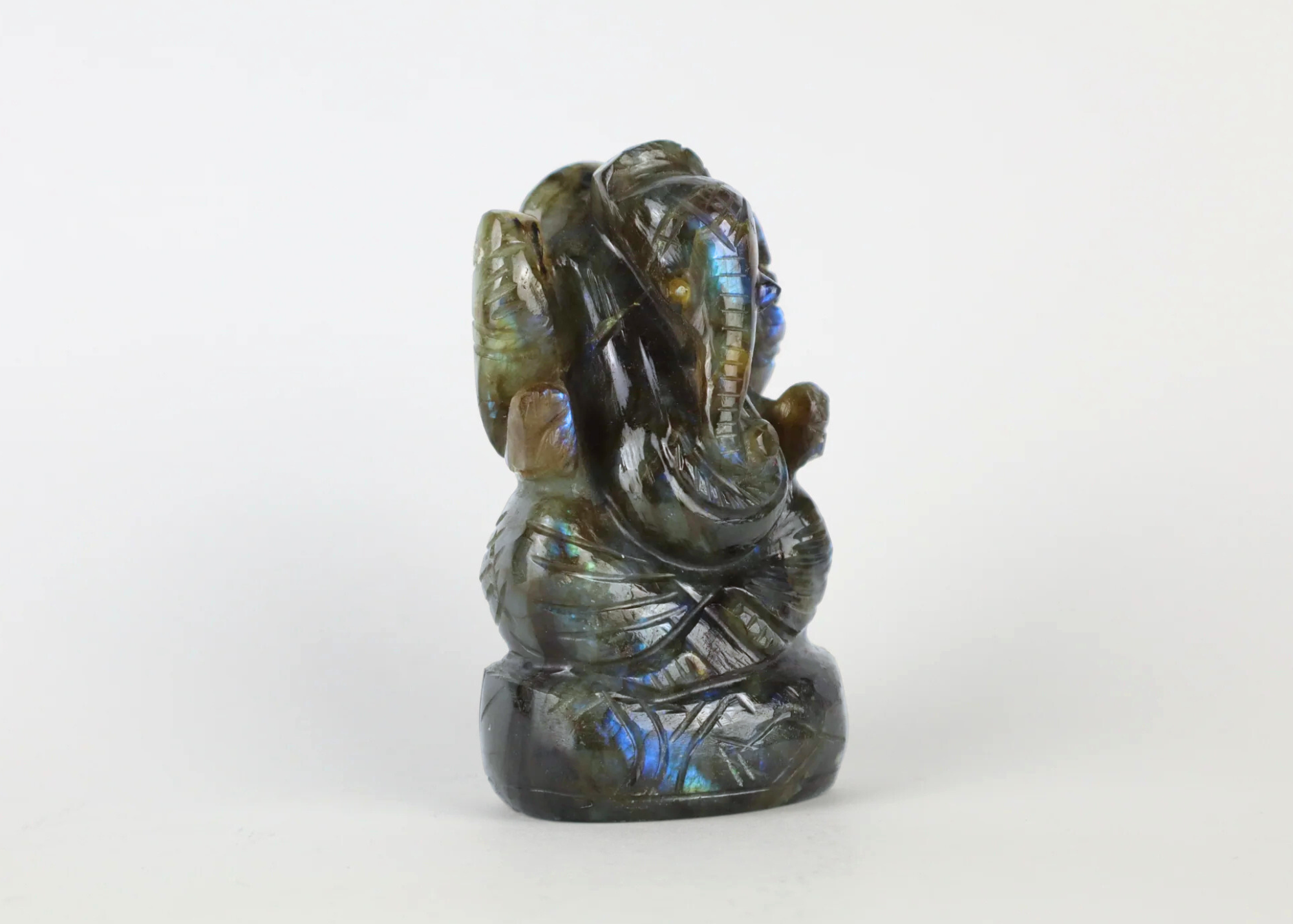 Ganesha Statue - Labradorite (Small, 10 cm)、mySite、topwebapps