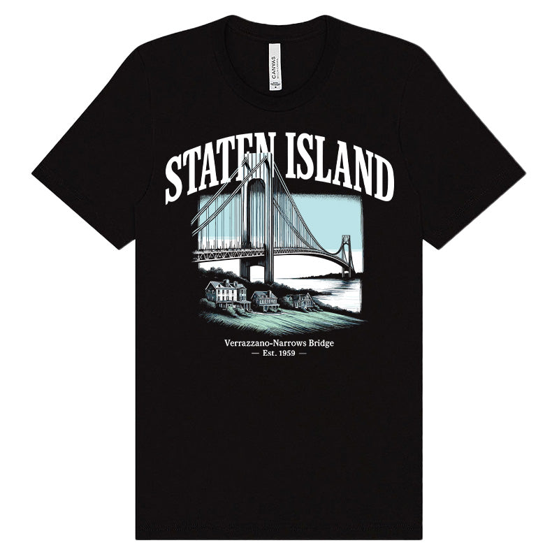 STATEN ISLAND – Verrazzano Narrows Black T-Shirt、mySite、vikingsvslions