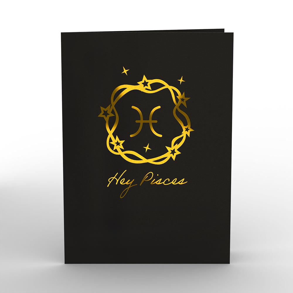Pisces Zodiac Birthday Pop-Up Card、mySite、solidvoid