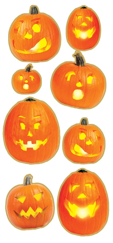  Foil Scrapbook Stickers - Jack O'Lanterns、mySite、ghnorth