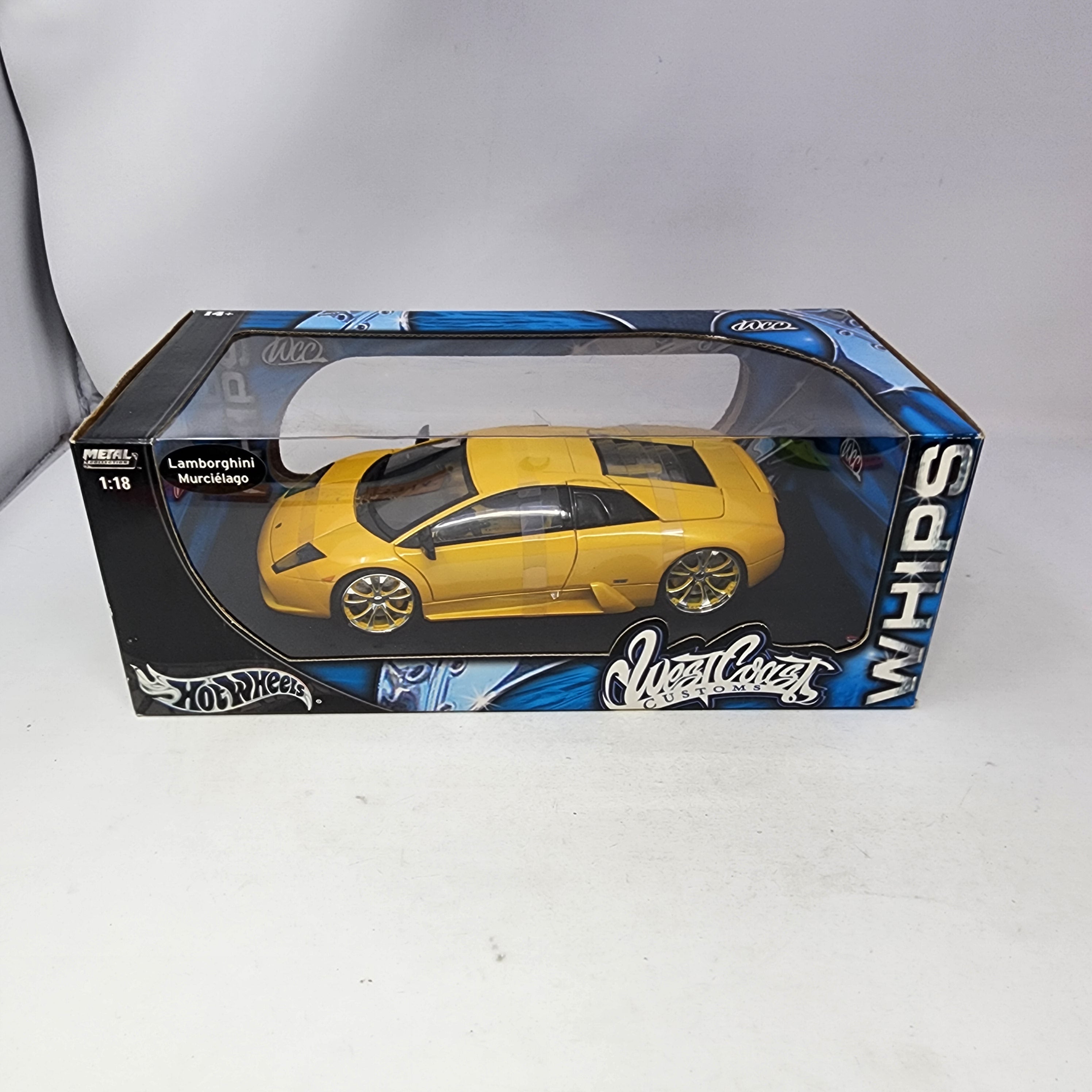 Lamborghini Murcielago West Coast Customs * Yellow * Hot Wheels 1/18 Scale、mySite、hgirdovlk