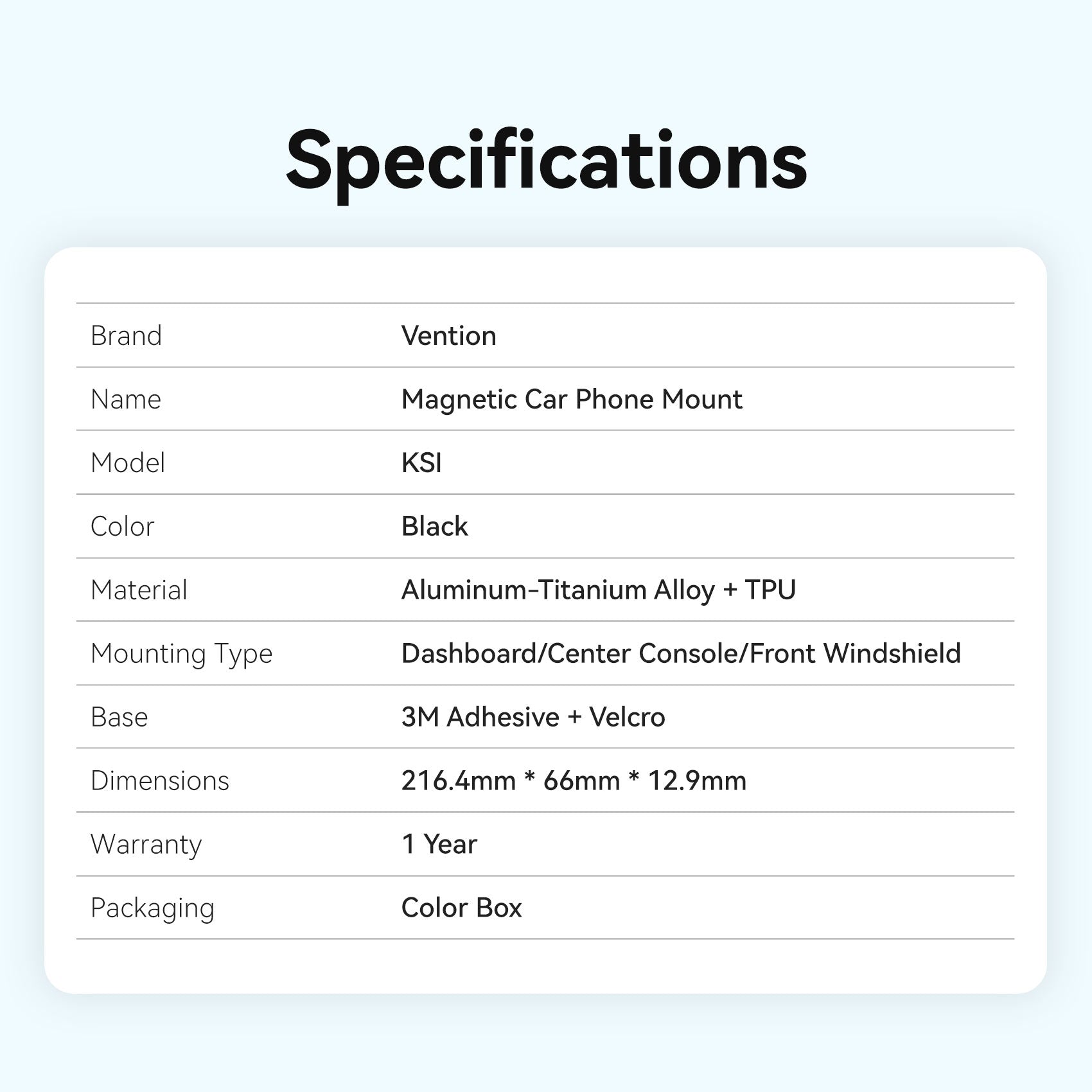 Vention Magnetic Car Phone Mount、mySite、fannypackpong