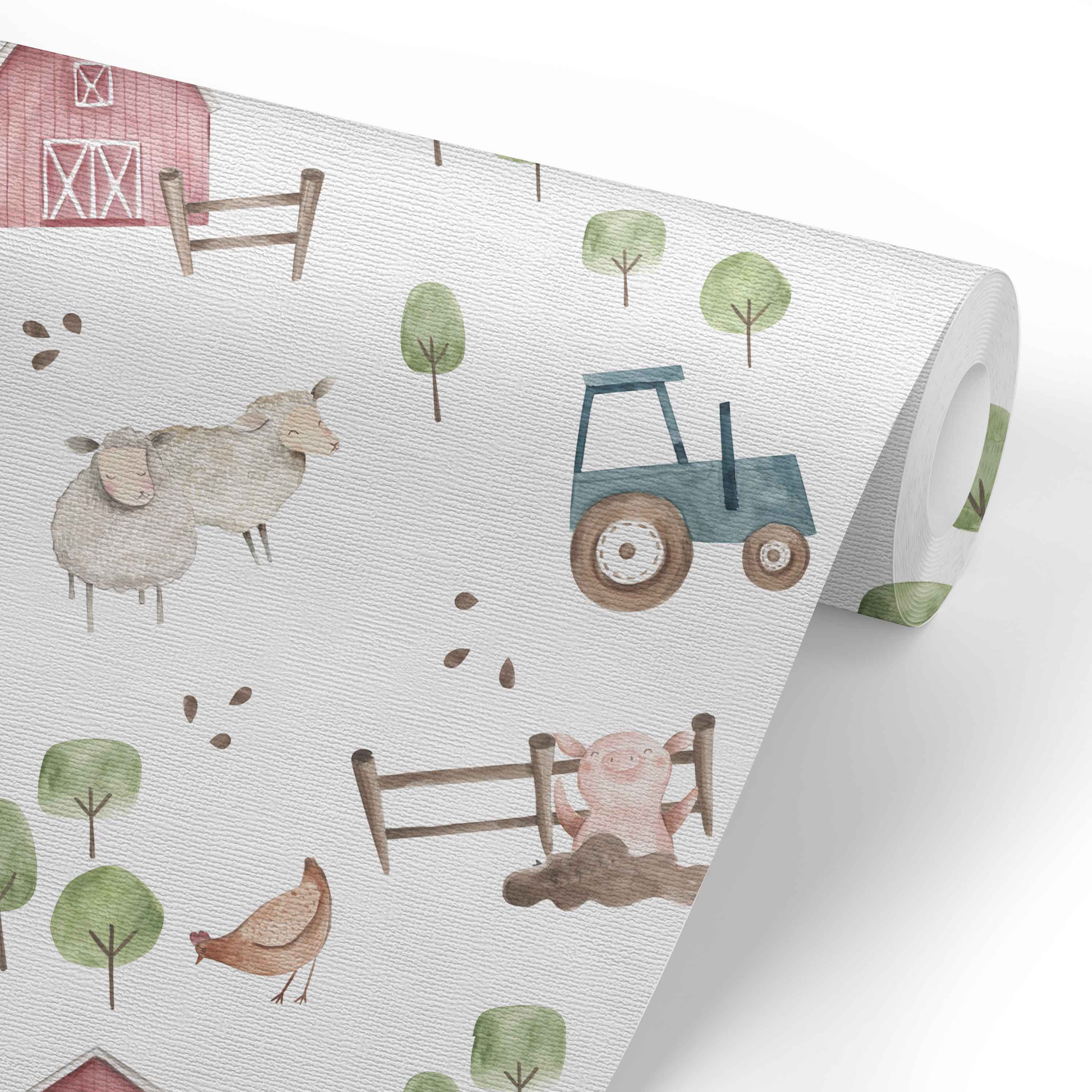  Frankie's Farm Party Removable Wallpaper、mySite、layawaytickets