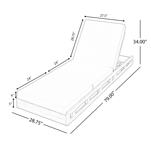 LOUNGE CHAISE SET, ACACIA WOOD WITH WATER-RESISTANT LOUNGE CUSHIONS (CREAM & 4 INCH THICK) - MATCHING DARK GREY VERSION AVAILABLE、、eastwooduniform