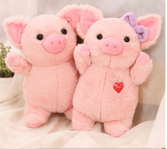 Medium Sized Plush Pink Piggies Boy and Girl Sweet Piggies*、mySite、g9winljtr