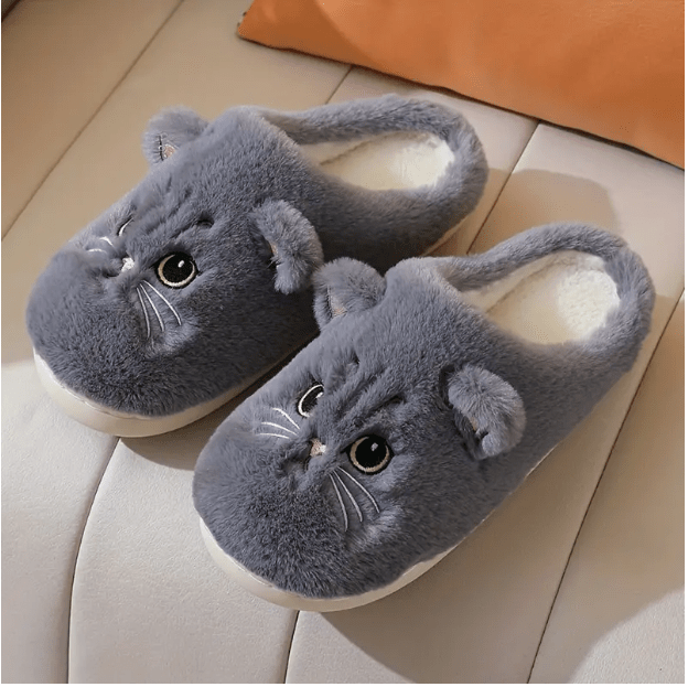 Plush Cat Slippers Super Soft & Comfortable、mySite、g9winljtr