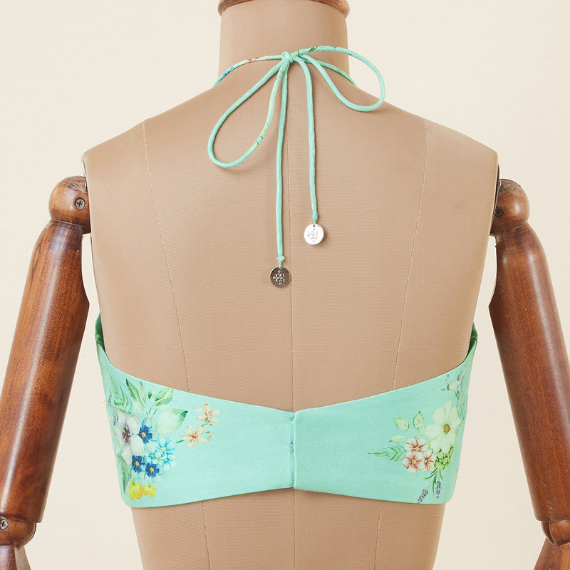 Cotton Printed Blouse | Sleeveless | Green、mySite、camillekostekn