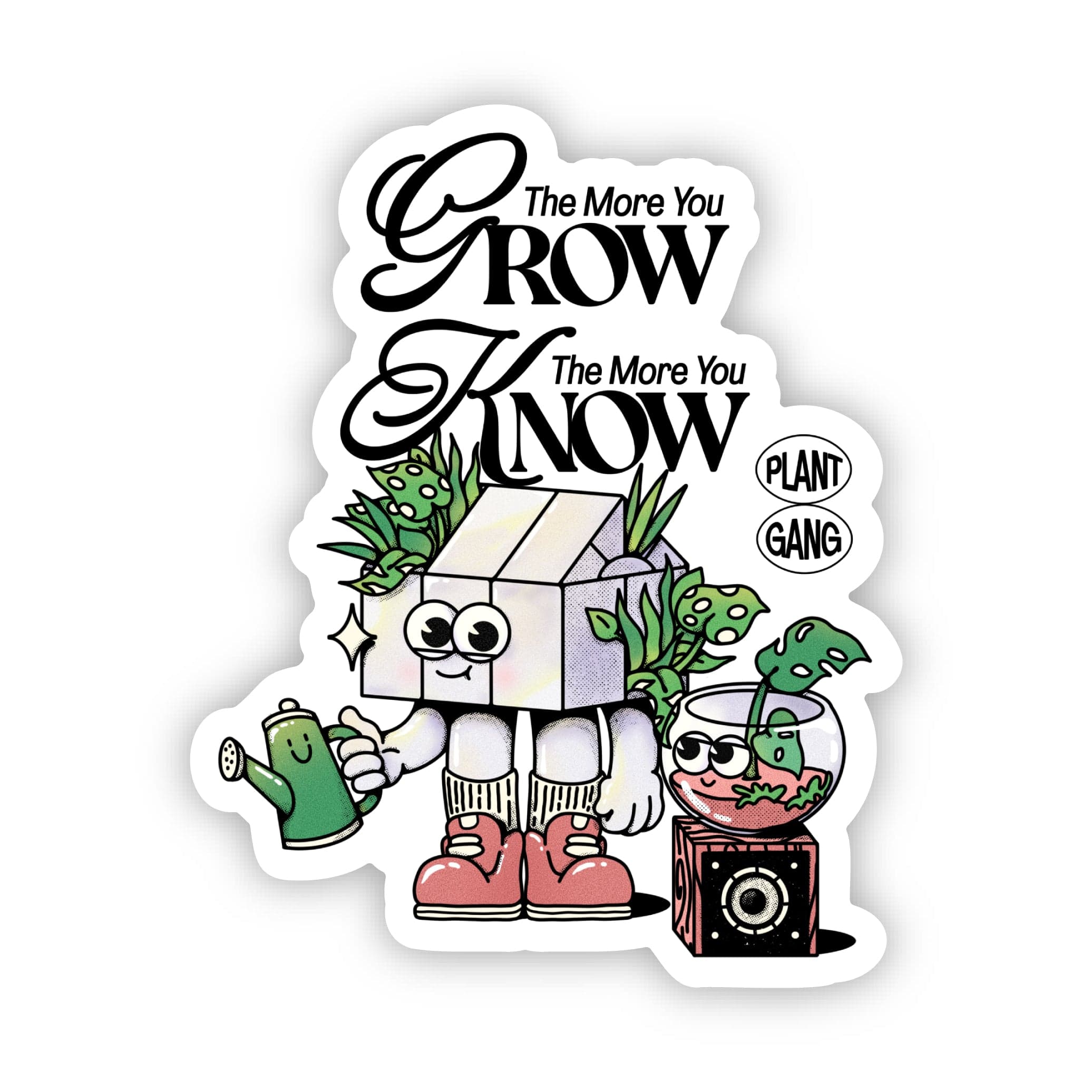  The More You Grow, The More You Know Plant Sticker、mySite、ghnorth