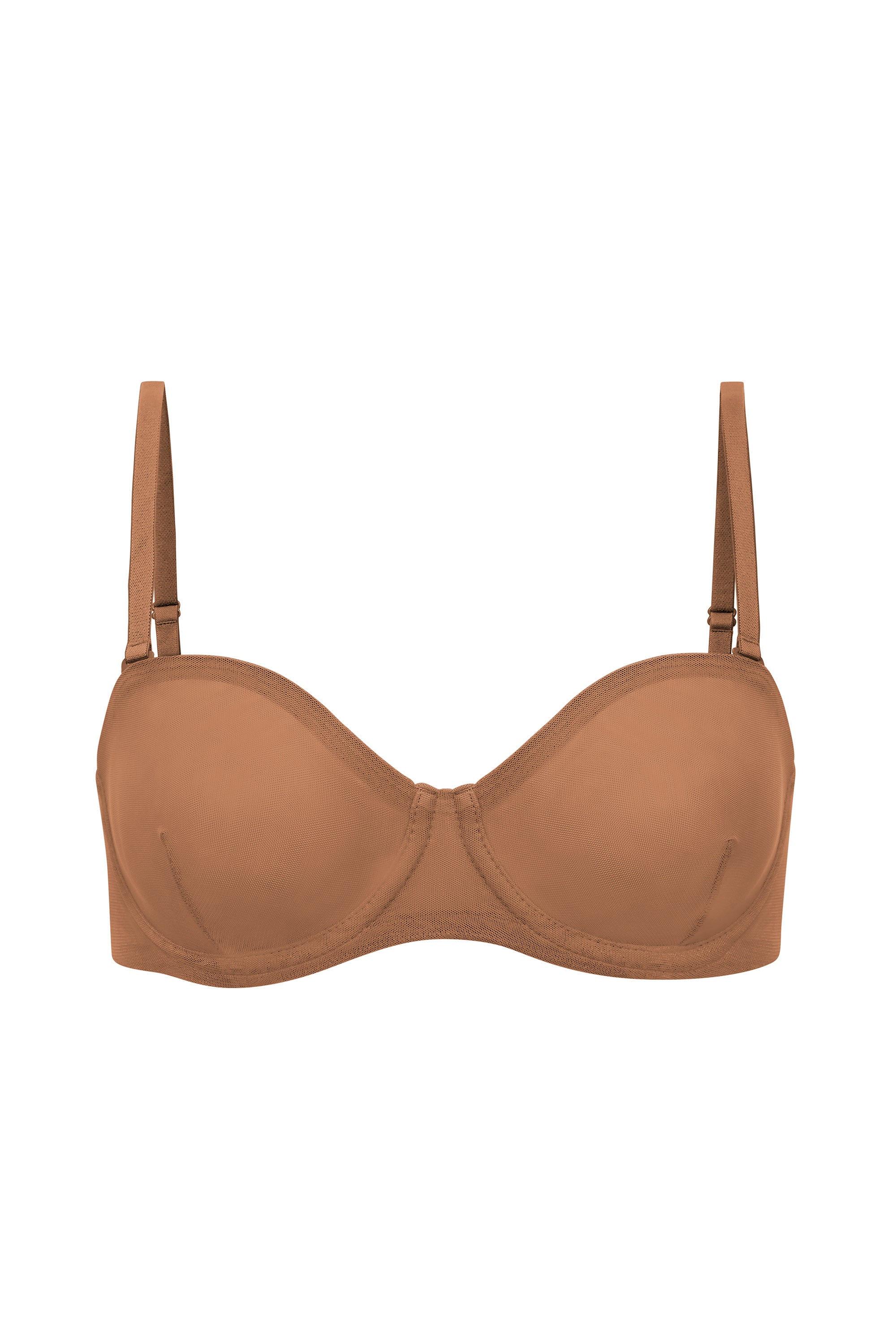 Soft Mesh Strapless Bra in Honey、mySite、solidvoid