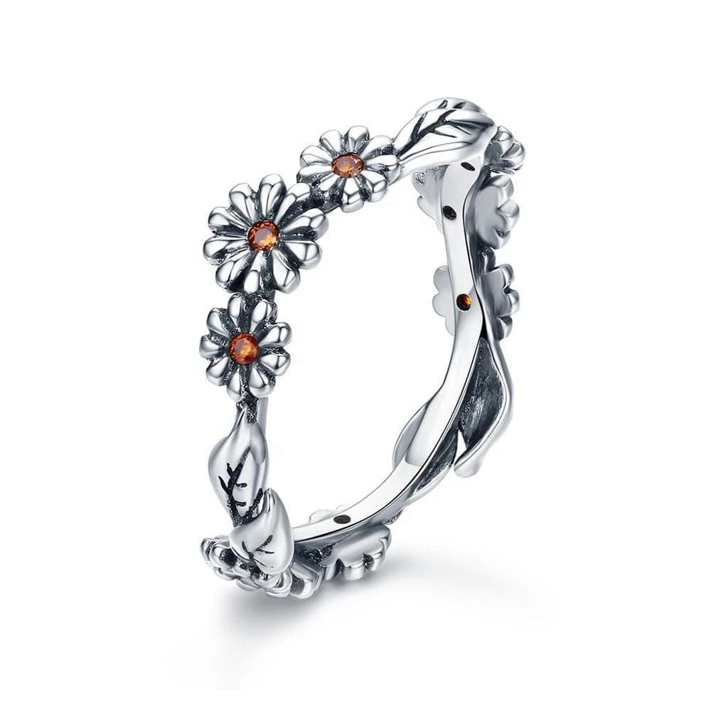 Daisy Freeform Rings Very Unique! Sterling Silver with Cubic Zirconia、mySite、g9winljtr