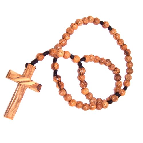  Long Round carved 12mm Beads Holy Rosary (51cm or 20 inches) - very strong Rosary、mySite、elrpsem3k