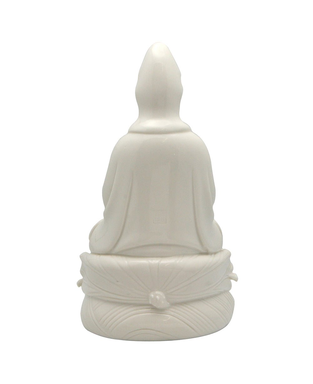 White Porcelain Praying Kuan Yin Statue, 10 Inches、mySite、topwebapps