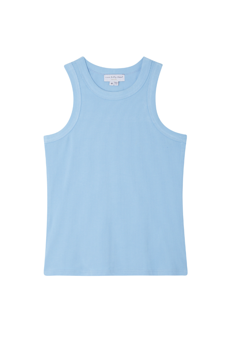 Ice Blue Ribbed Tank Top、mySite、solidvoid