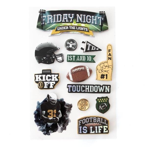  Scrapbook Stickers - 3D Football Friday Lights、mySite、ghnorth