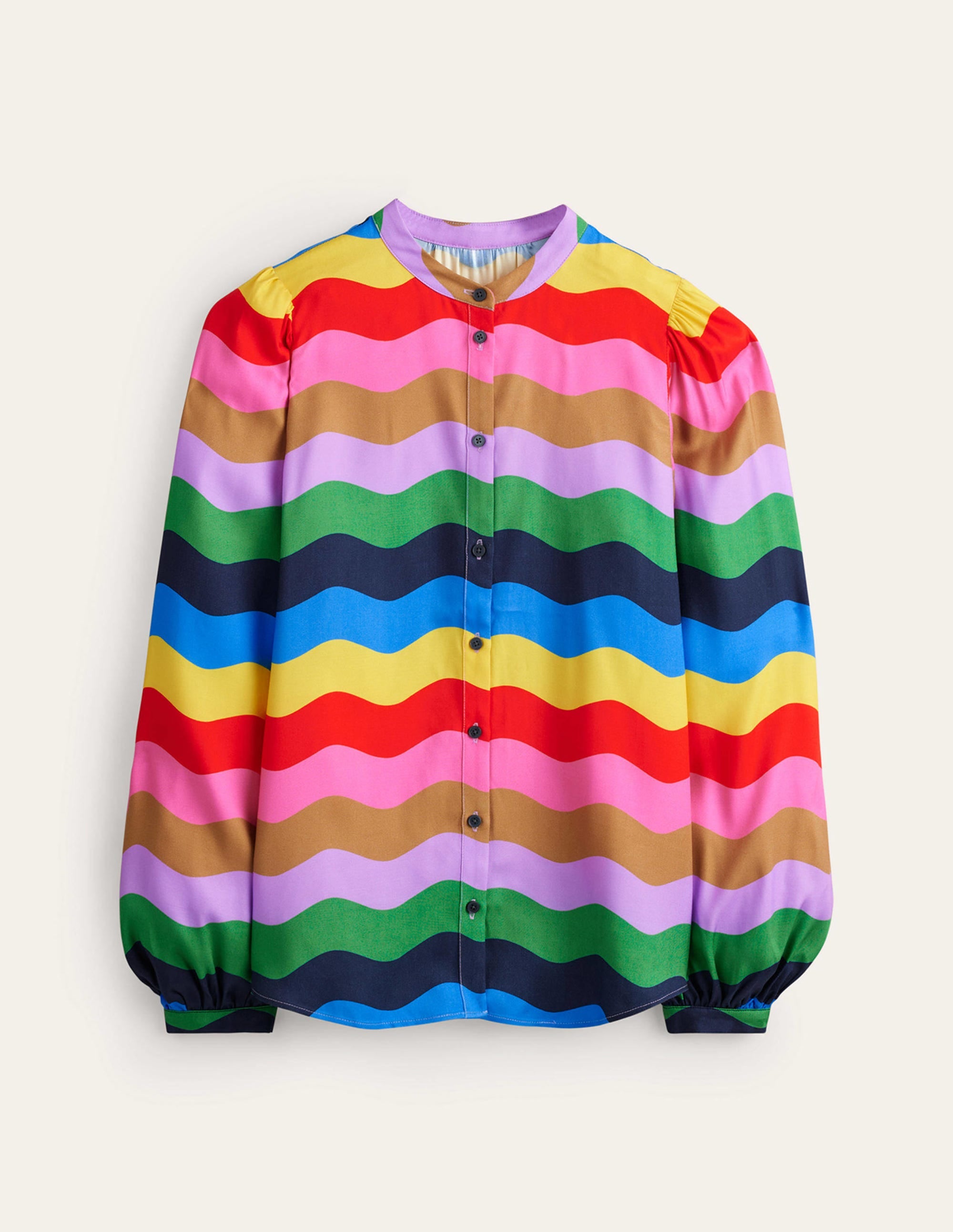  Blouson Sleeve Blouse-Multi, Rainbow Wave、mySite、ashleygrahame