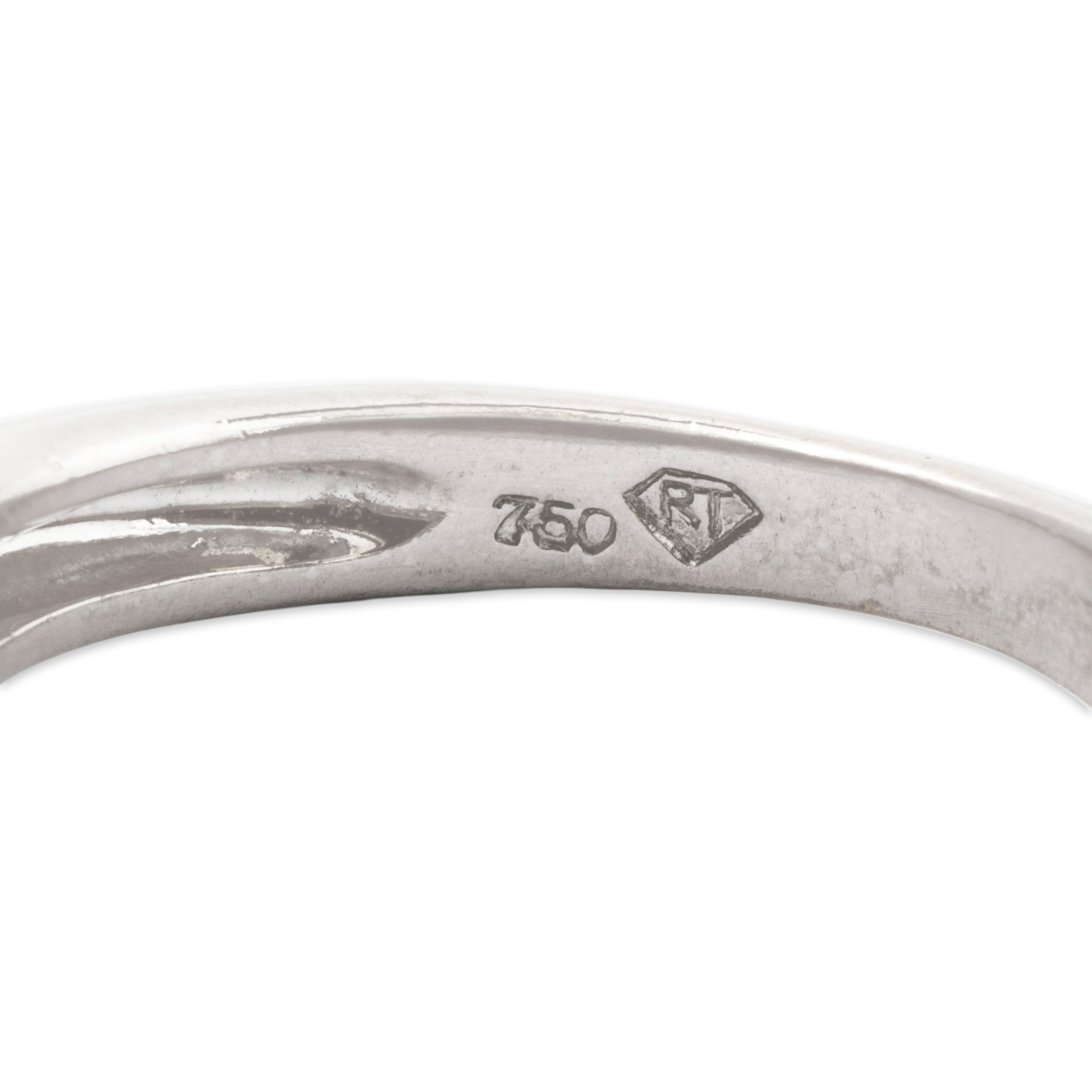 Vintage 18k White Gold .368cttw Diamond Adorned Wave Band Ring 6.25、mySite、hinf8tx79