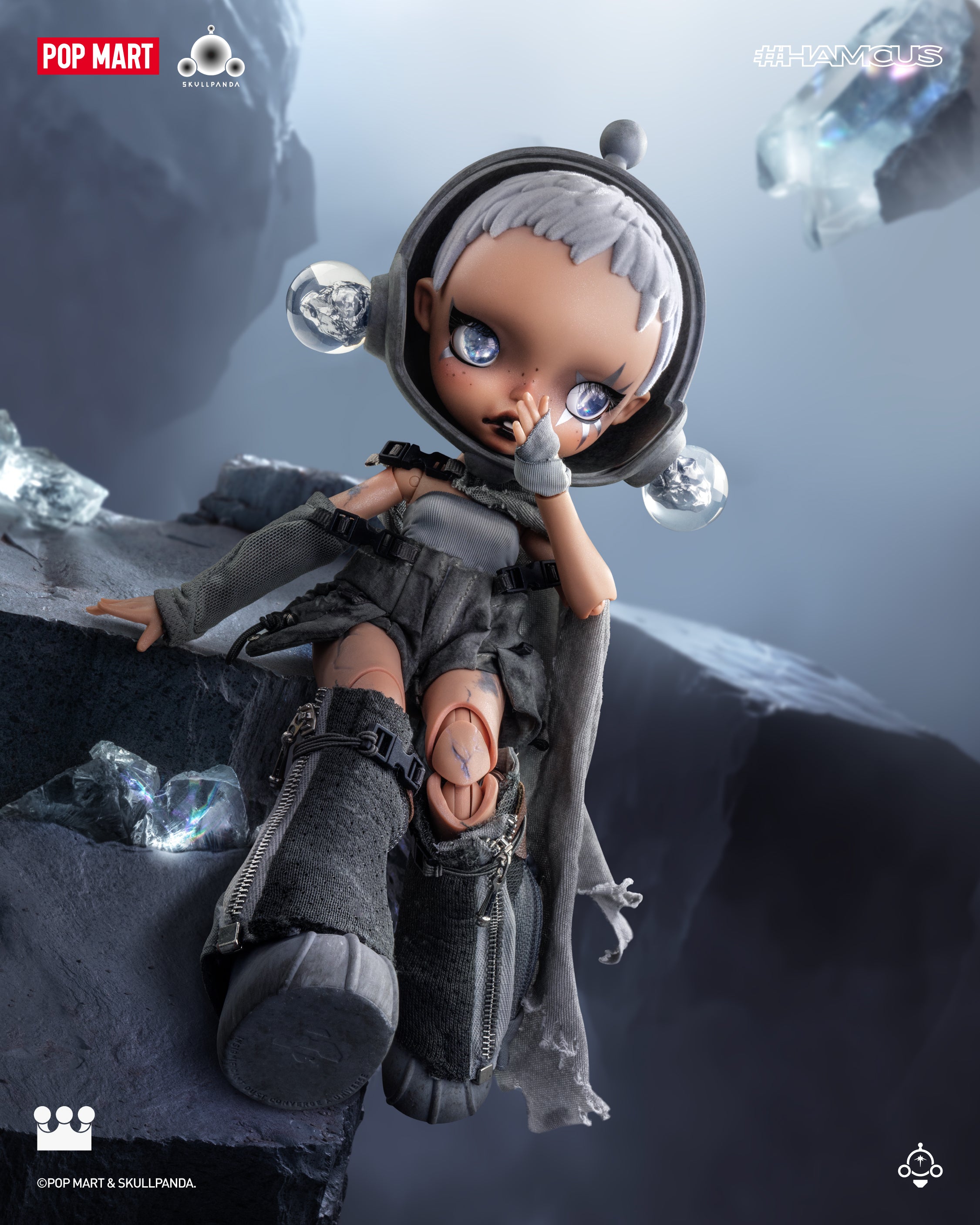  POP MART SKULLPANDA × HAMCUS 1/6 Action Figure、mySite、greenlandpopulation