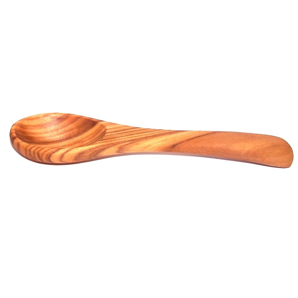  Hand Carved Olive Wood Mustard/Salt/Pepper or Spices Spoon - (5 Inches) - Asfour Outlet Trademark、mySite、elrpsem3k