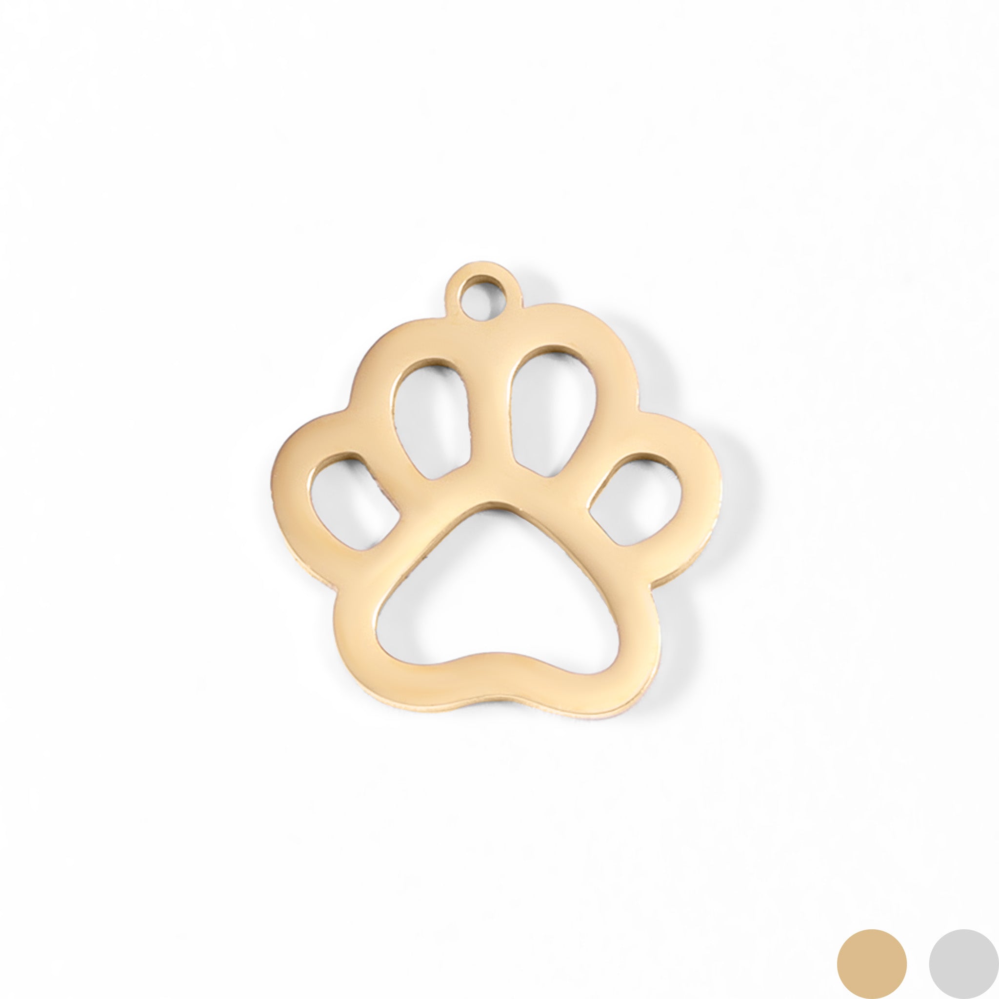 18K Gold PVD Stainless Steel Paw Print Charm / PDL0031、mySite、dreamappss