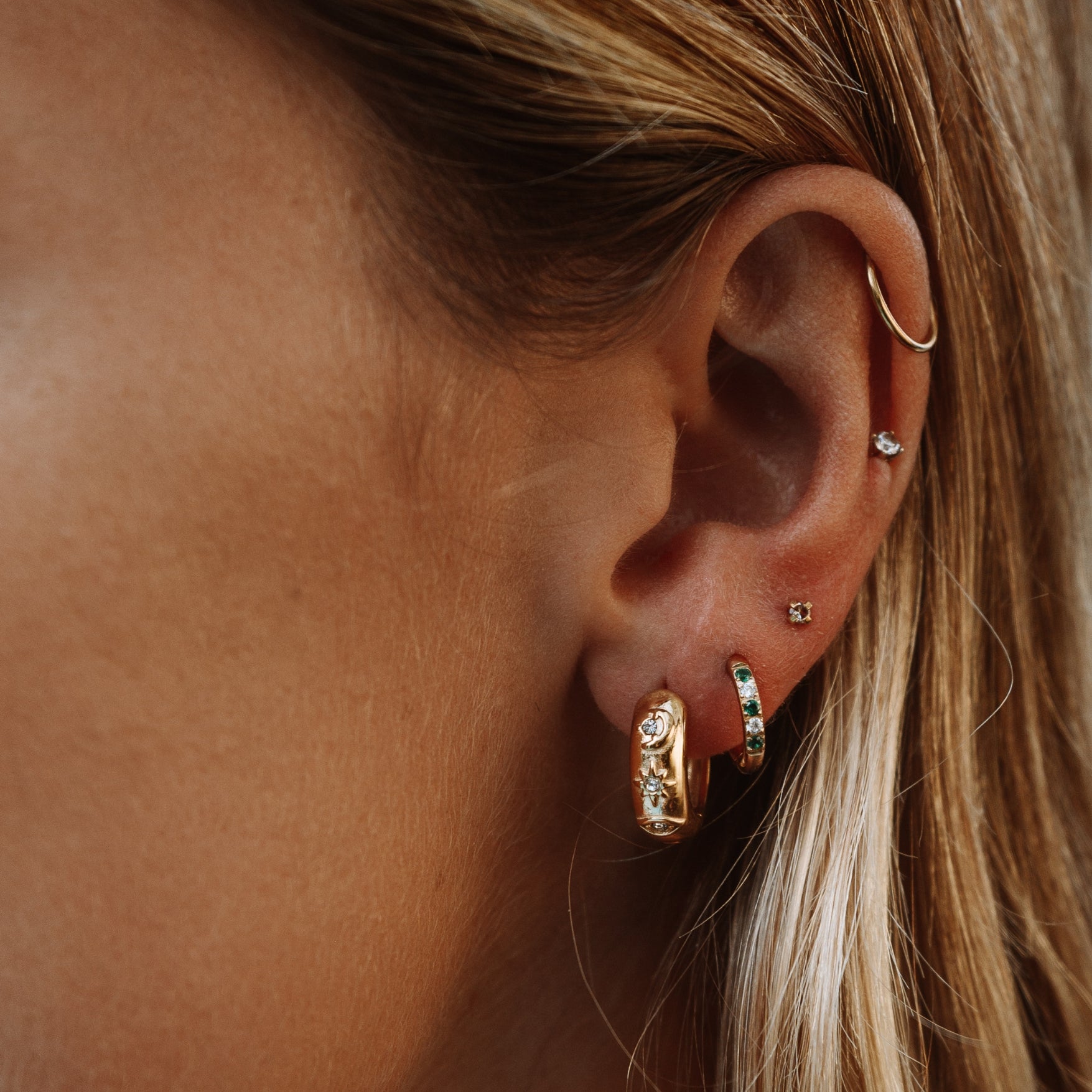 Oasis Green Hoops Earrings、mySite、hinf8tx79