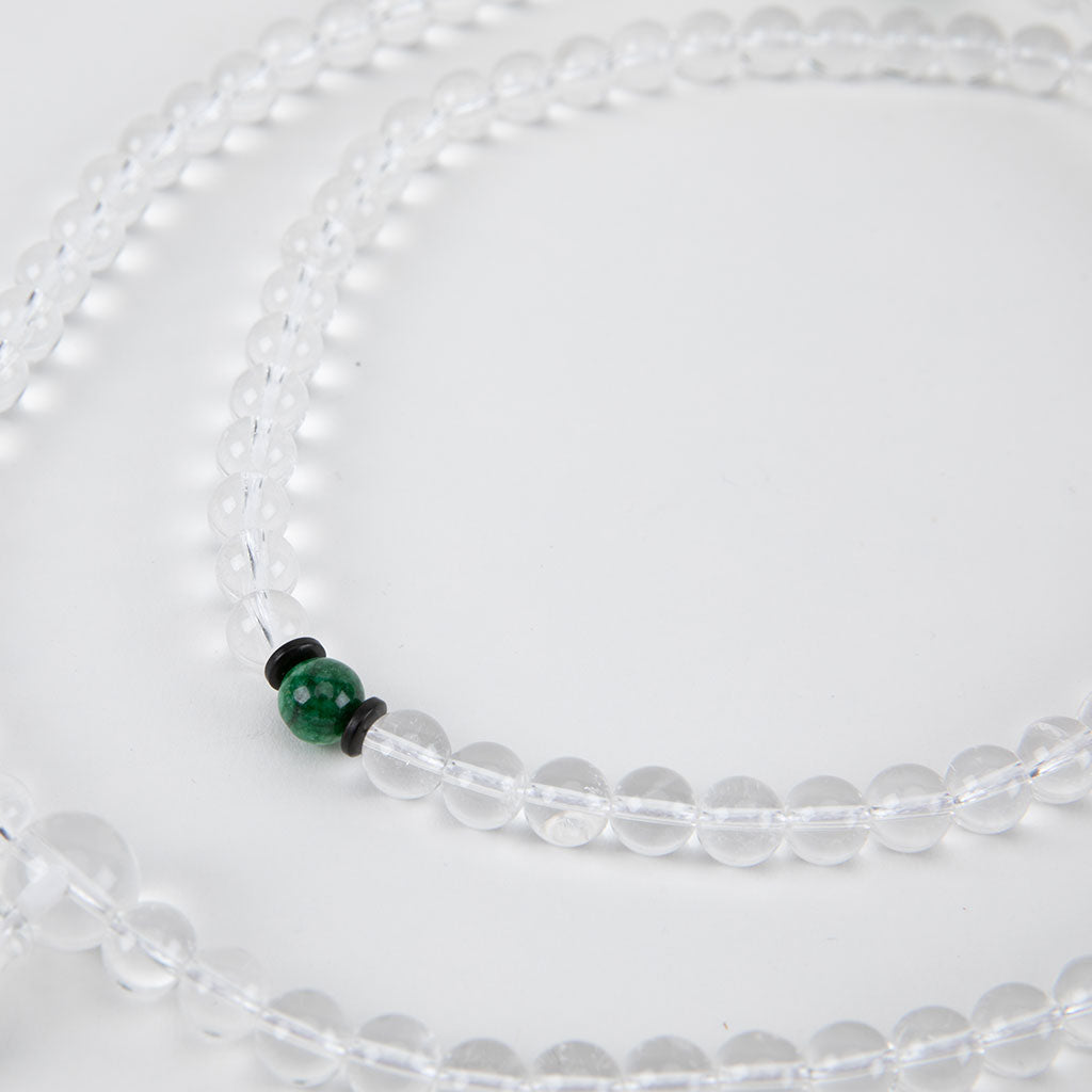 Green Agate & Crystal Mala with Endless Knot、mySite、topwebapps