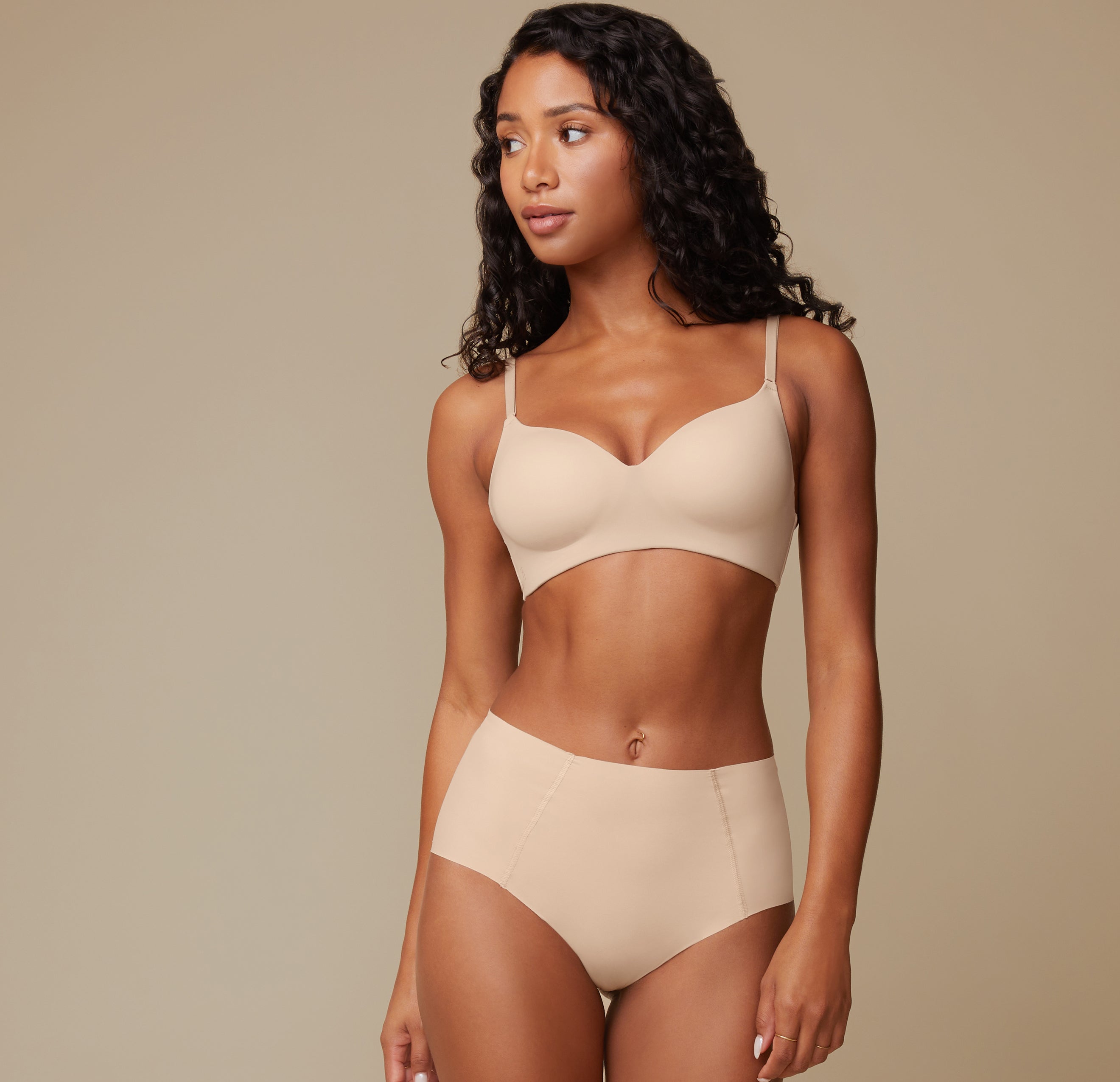 Base Wirefree T-Shirt Bra - Beige、mySite、bengalsvssteelers