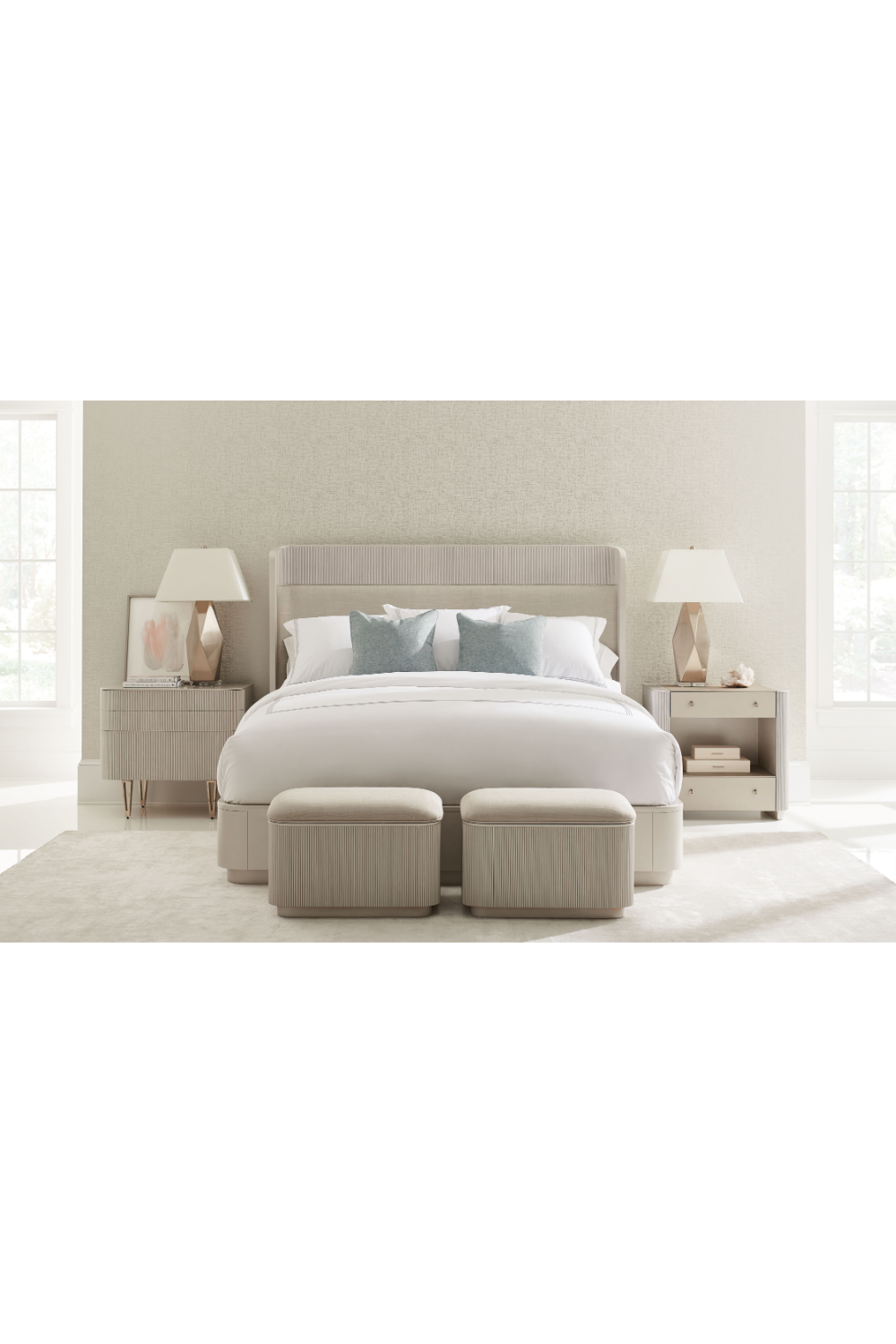 Beige Fluted Nightstand | Caracole True Love、mySite、neckold