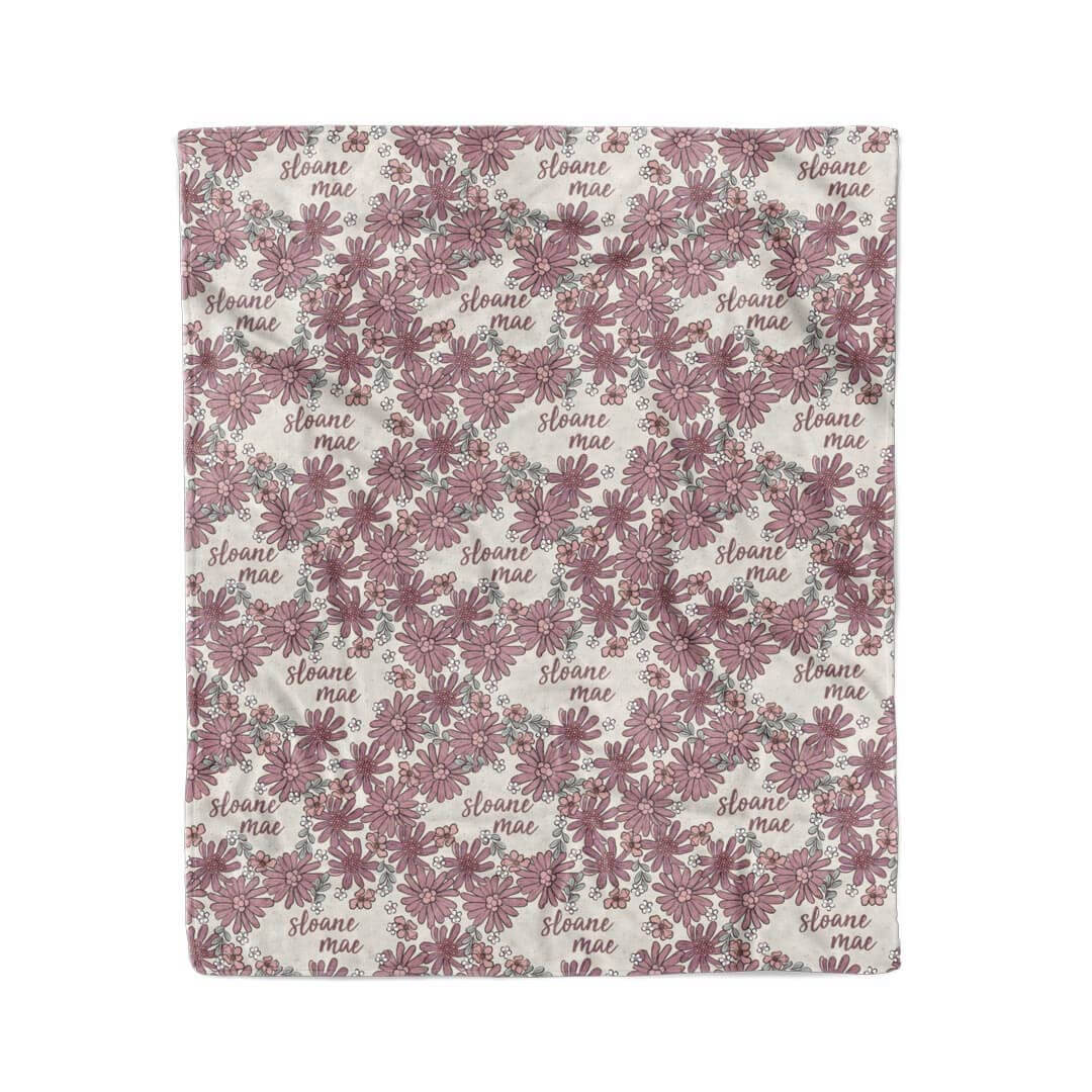  Maya's Moody Floral Personalized Kids Blanket、mySite、layawaytickets