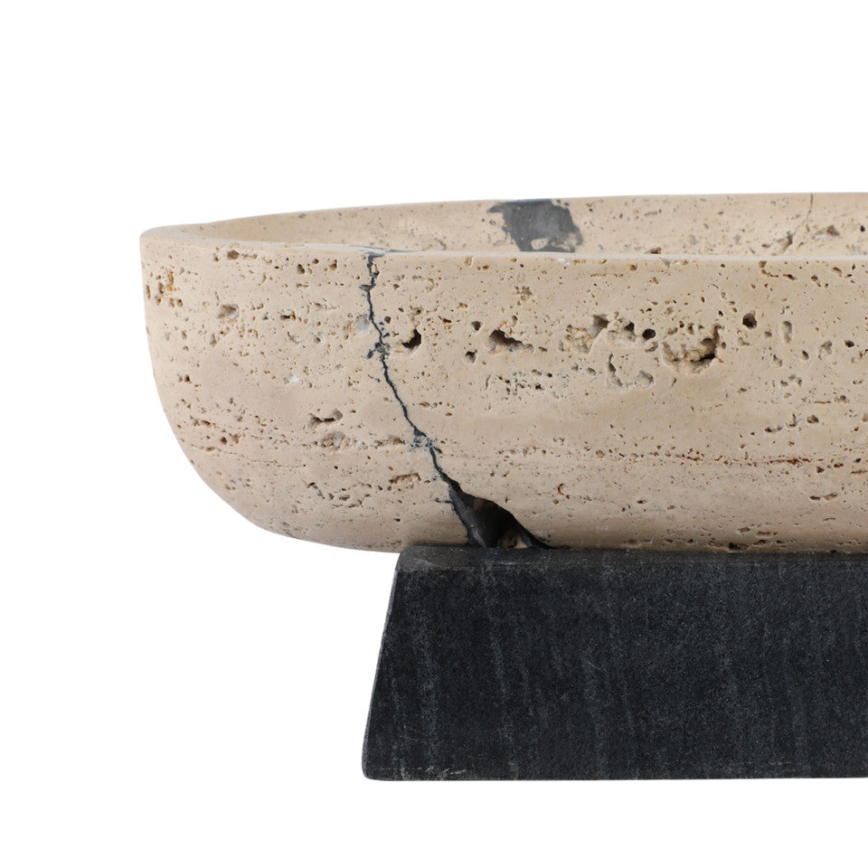  Gorda Crackle Travertine Bowl、mySite、elrpsem3k