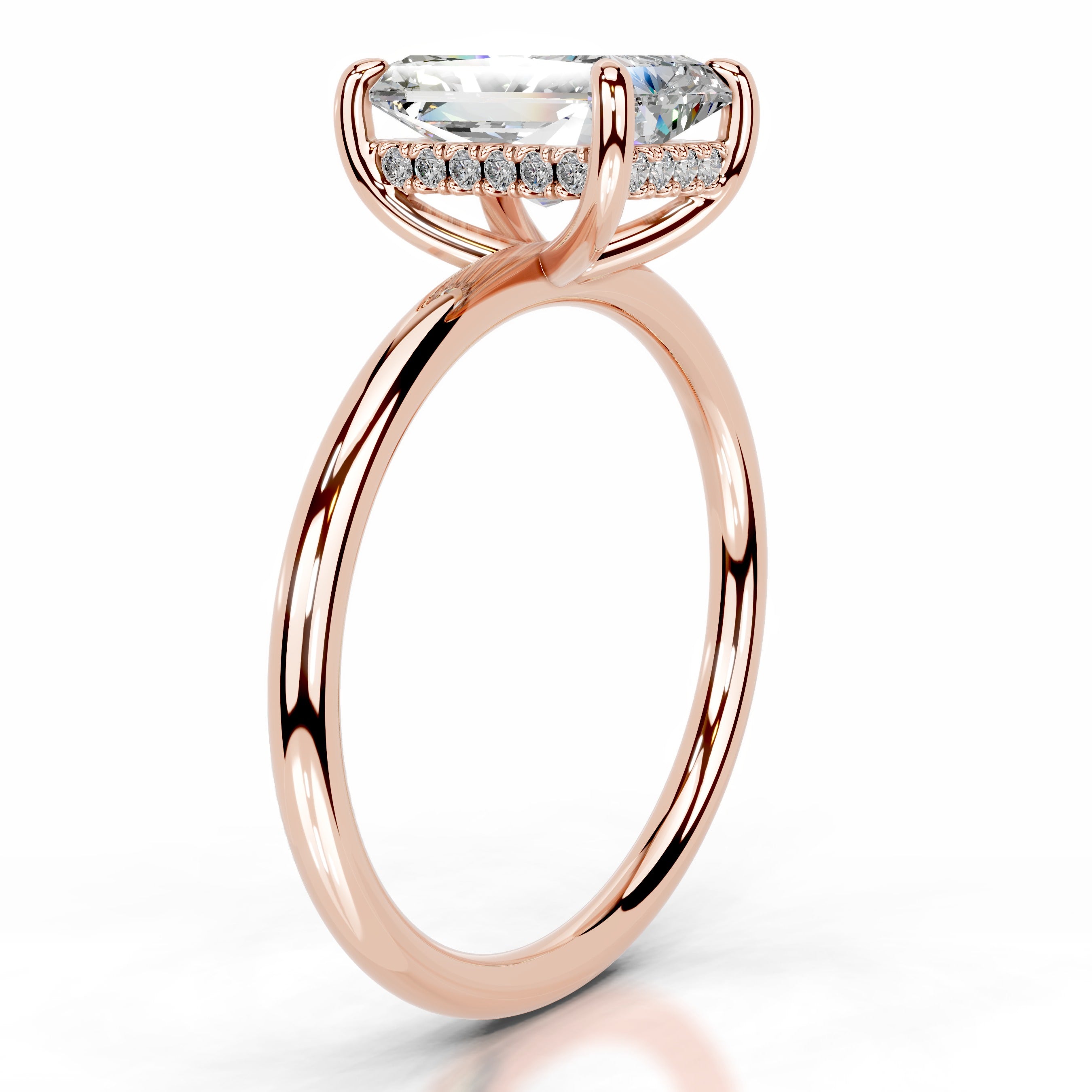 Willow Moissanite & Diamond Ring - 14K Rose Gold、mySite、hinf8tx79