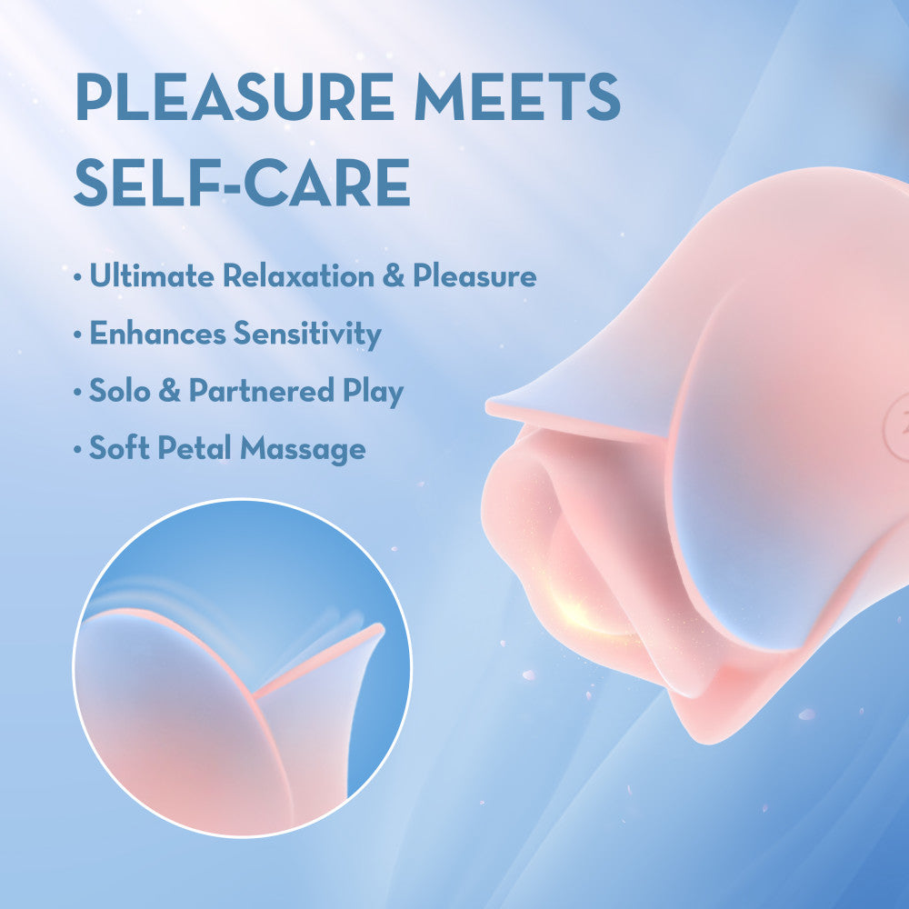 Blush Collection | Kissing Rose Silicone Floral Vibrator With ‘French Kiss’ Speeds – Magnetic USB Rechargeable – In Pink、mySite、bottomscart