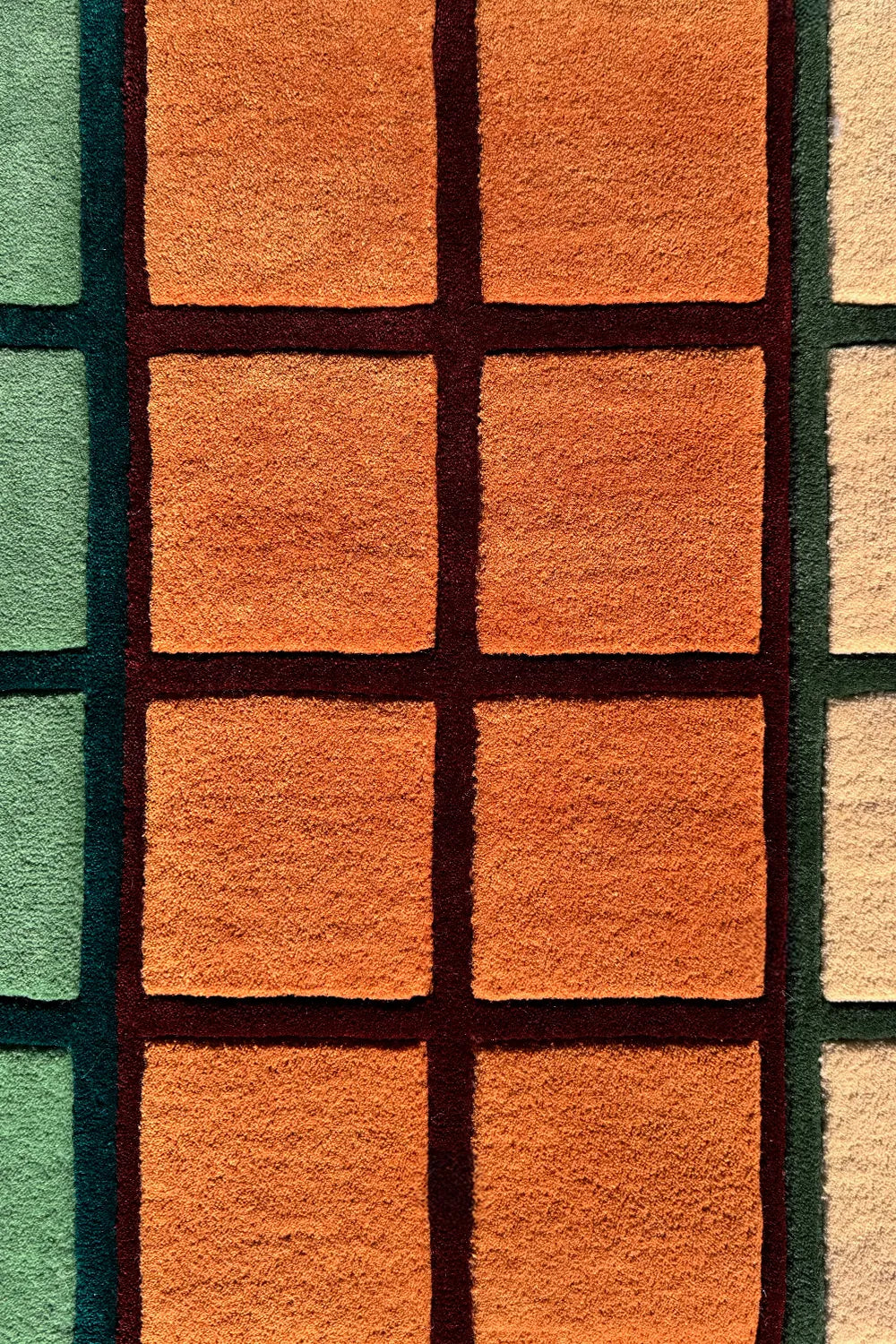 Mid-Century Multicolor Grid Tufted Wool Rug、mySite、gigharbornorthrealestate