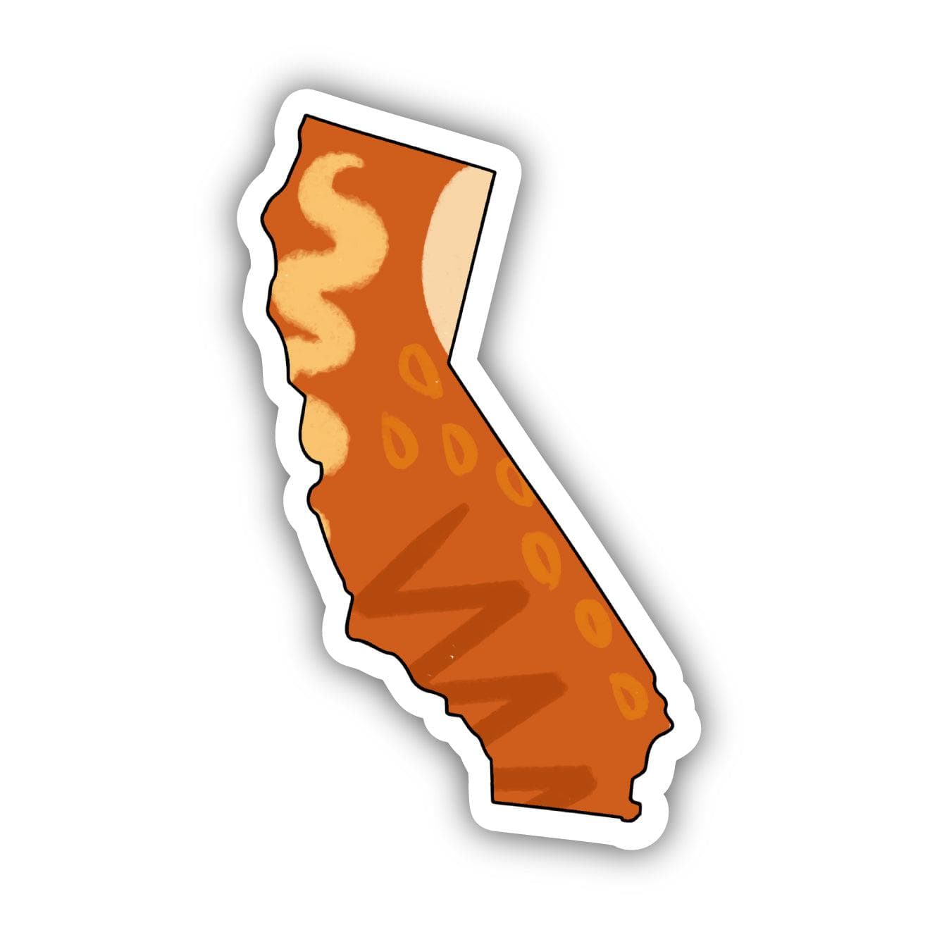  California Orange Abstract Sticker、mySite、ghnorth