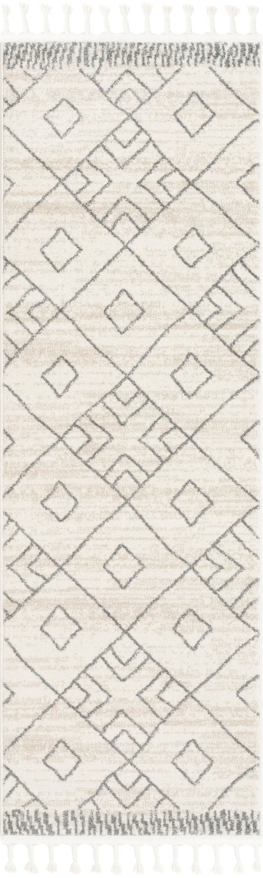 Diodelly Moroccan Lattice Trellis Ivory Grey Rug、mySite、gigharbornorthrealestate