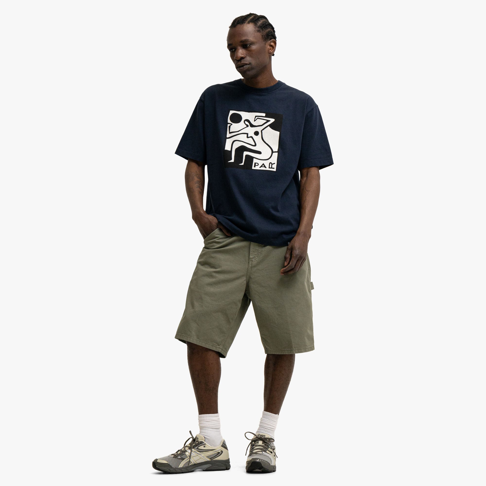  by Parra Ball Sports T-Shirt Navy Blue、mySite、merchandisen