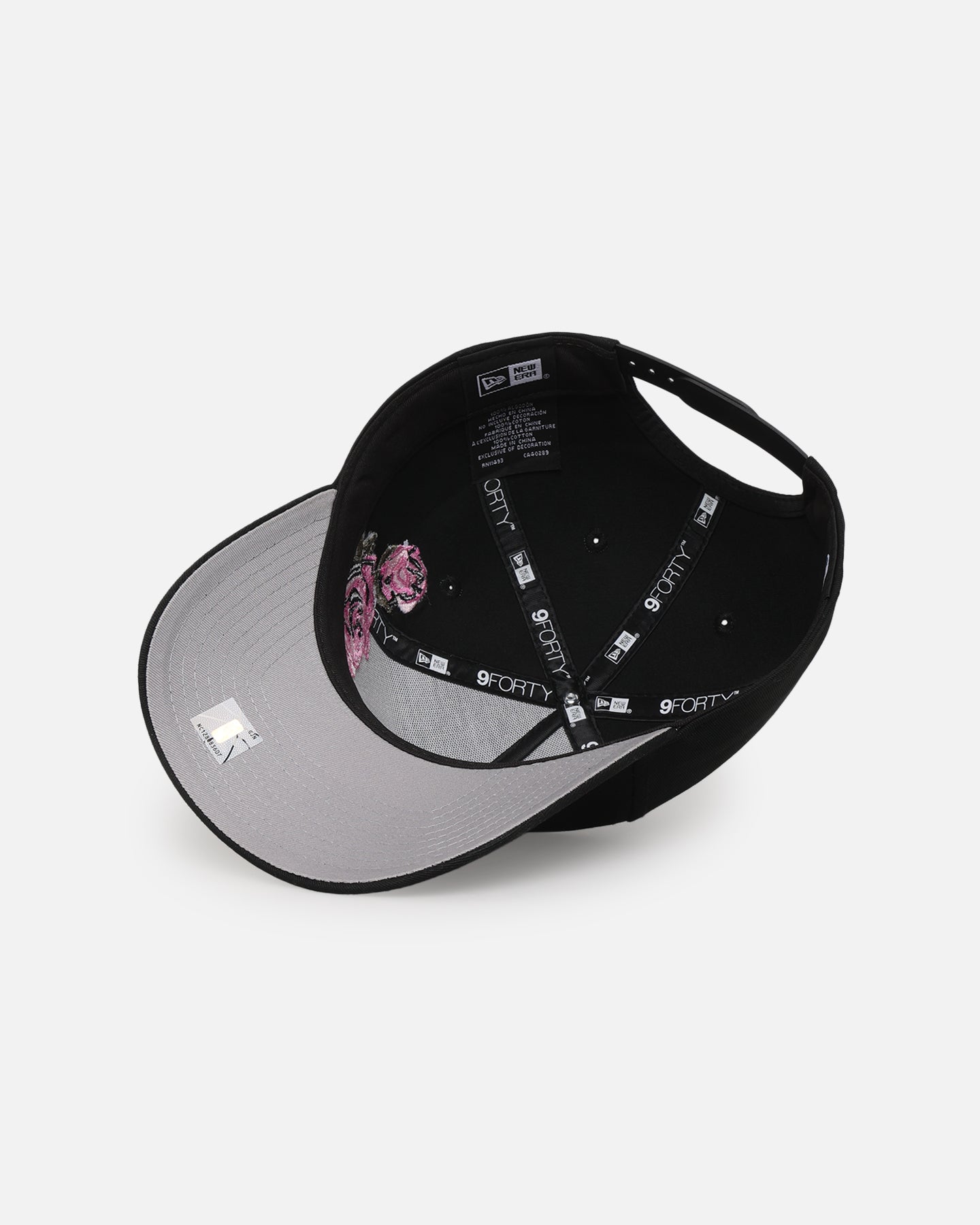 New Era Los Angeles Lakers 'Pink Rose Embroidery' 9FORTY A-Frame Snapback Black/Pink、mySite、zt4zffjzw